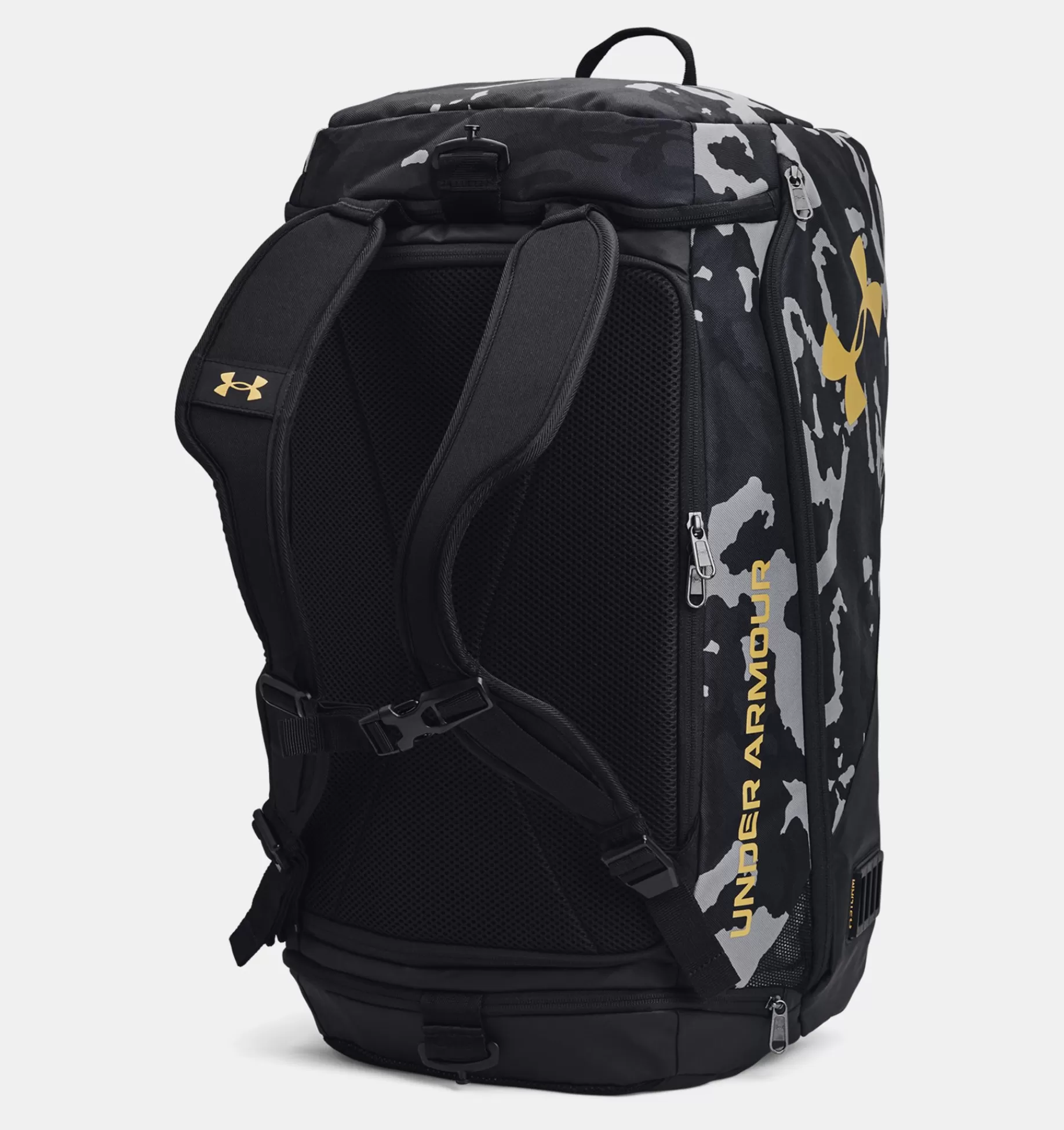 New Under Armour Borsone Medio Ua Contain Duo Unisex Black / Metallic Gold - 002