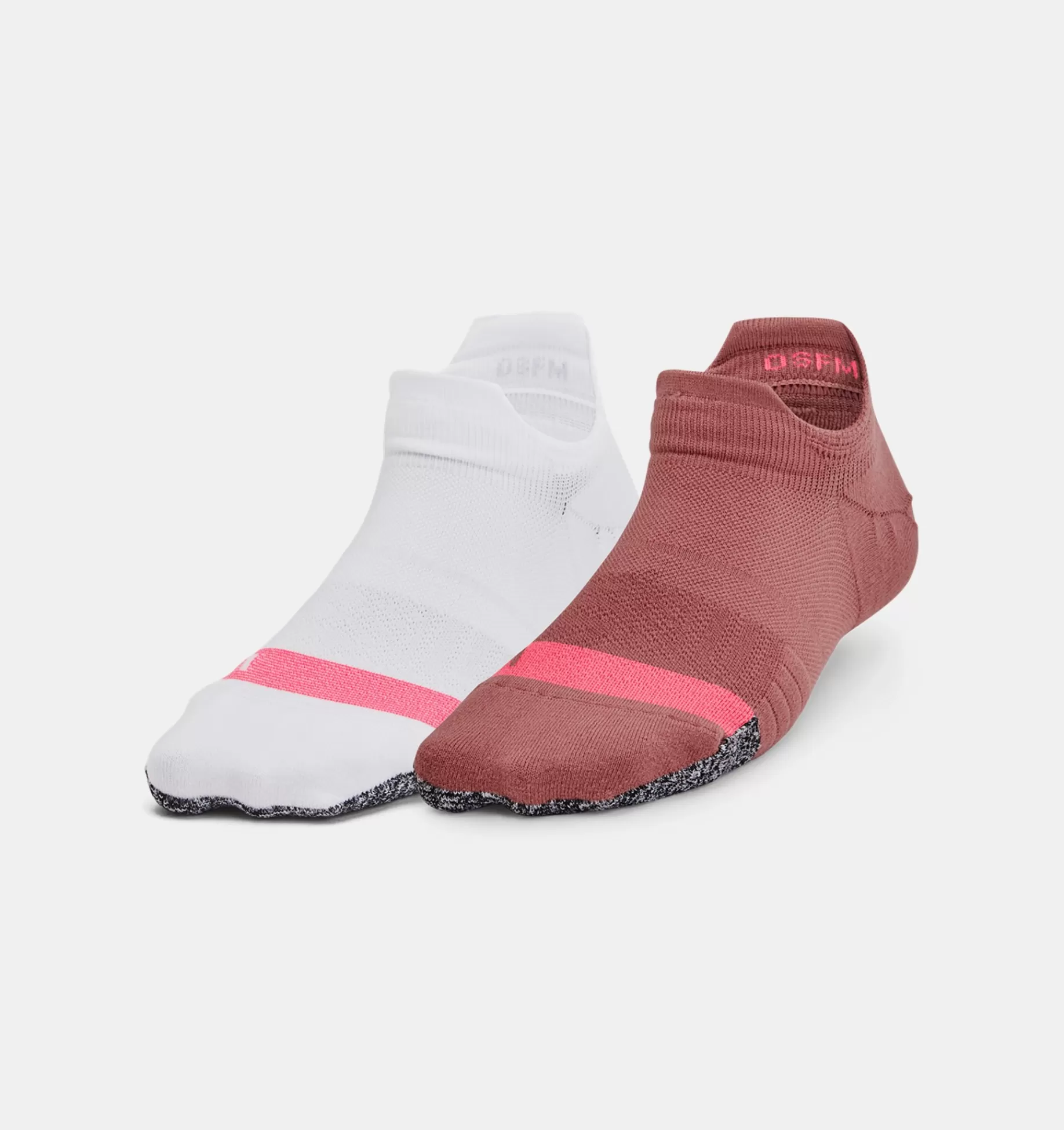 Online Under Armour Calze Ua Breathe 2-Pack No Show Tab Da Donna Red Fusion / White - 604