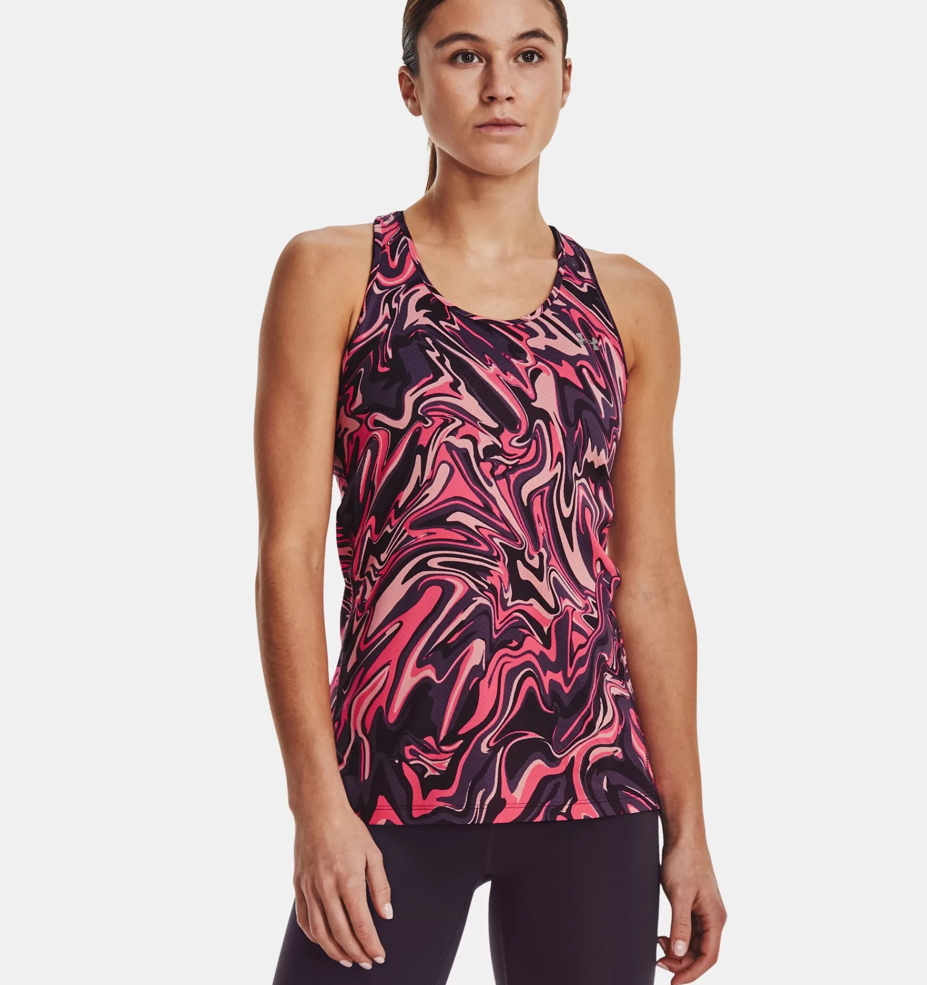 Hot Under Armour Canotta Heatgear® Armour Racer Print Da Donna Tux Purple / Iridescent - 541