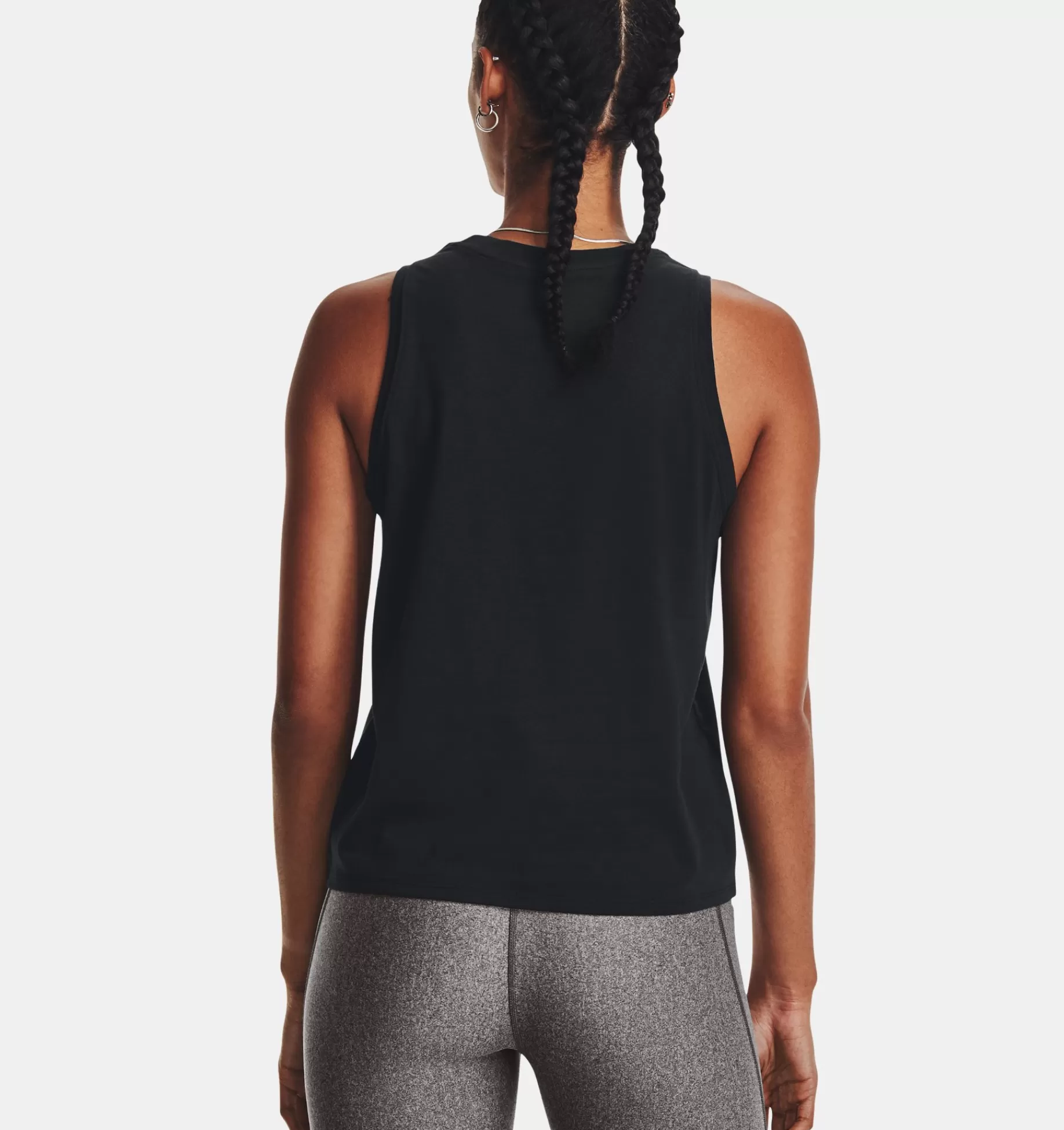 Fashion Under Armour Canotta Ua Essential Cotton Stretch Da Donna Black / White - 001