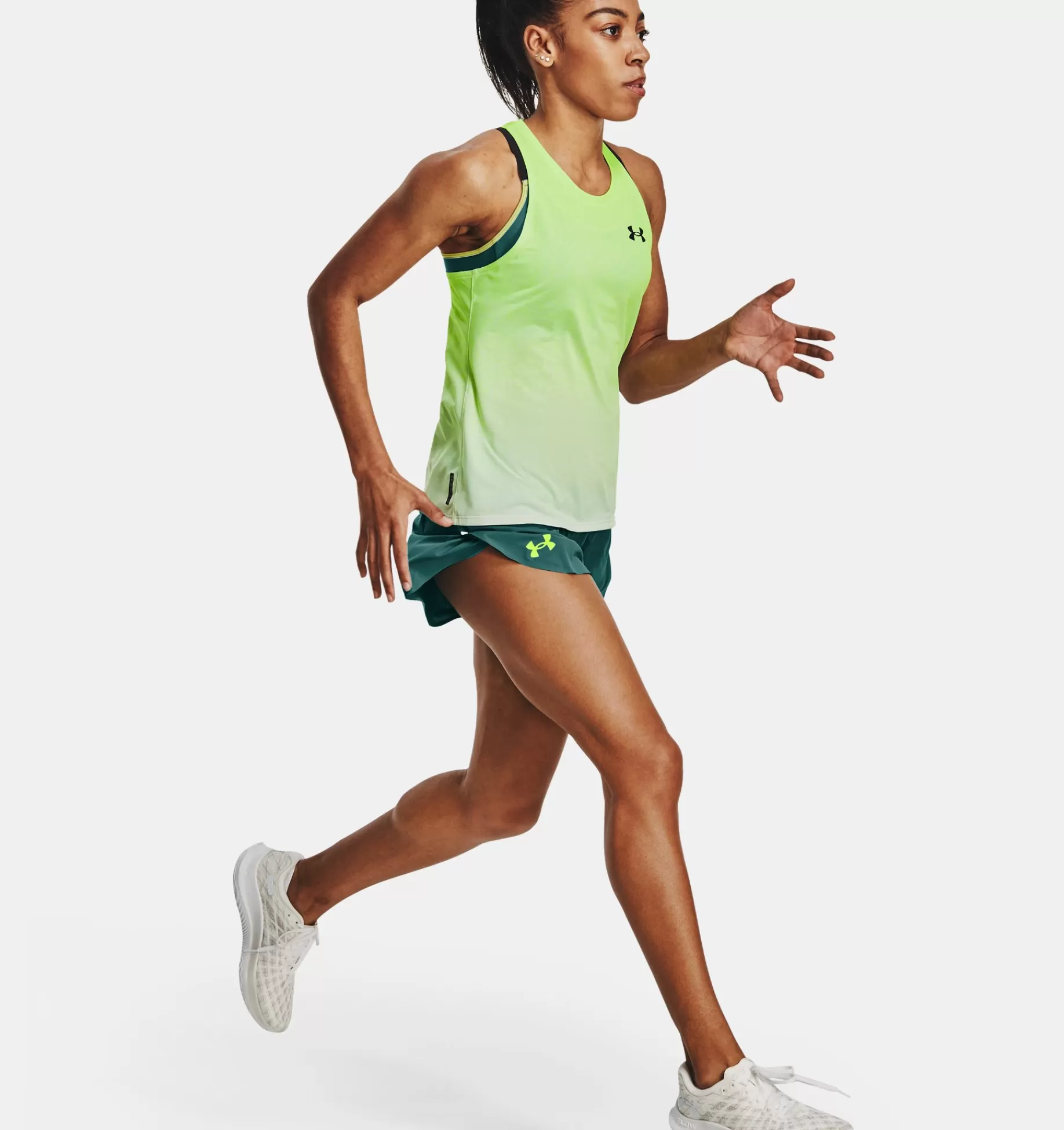 Sale Under Armour Canotta Ua Rush™ Cicada Da Donna Lime Surge / Halo Gray - 369