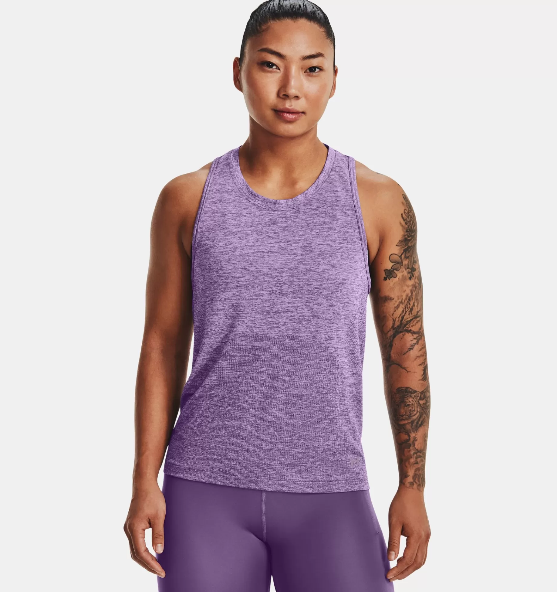 Outlet Under Armour Canotta Ua Seamless Stride Da Donna Retro Purple / Reflective - 571