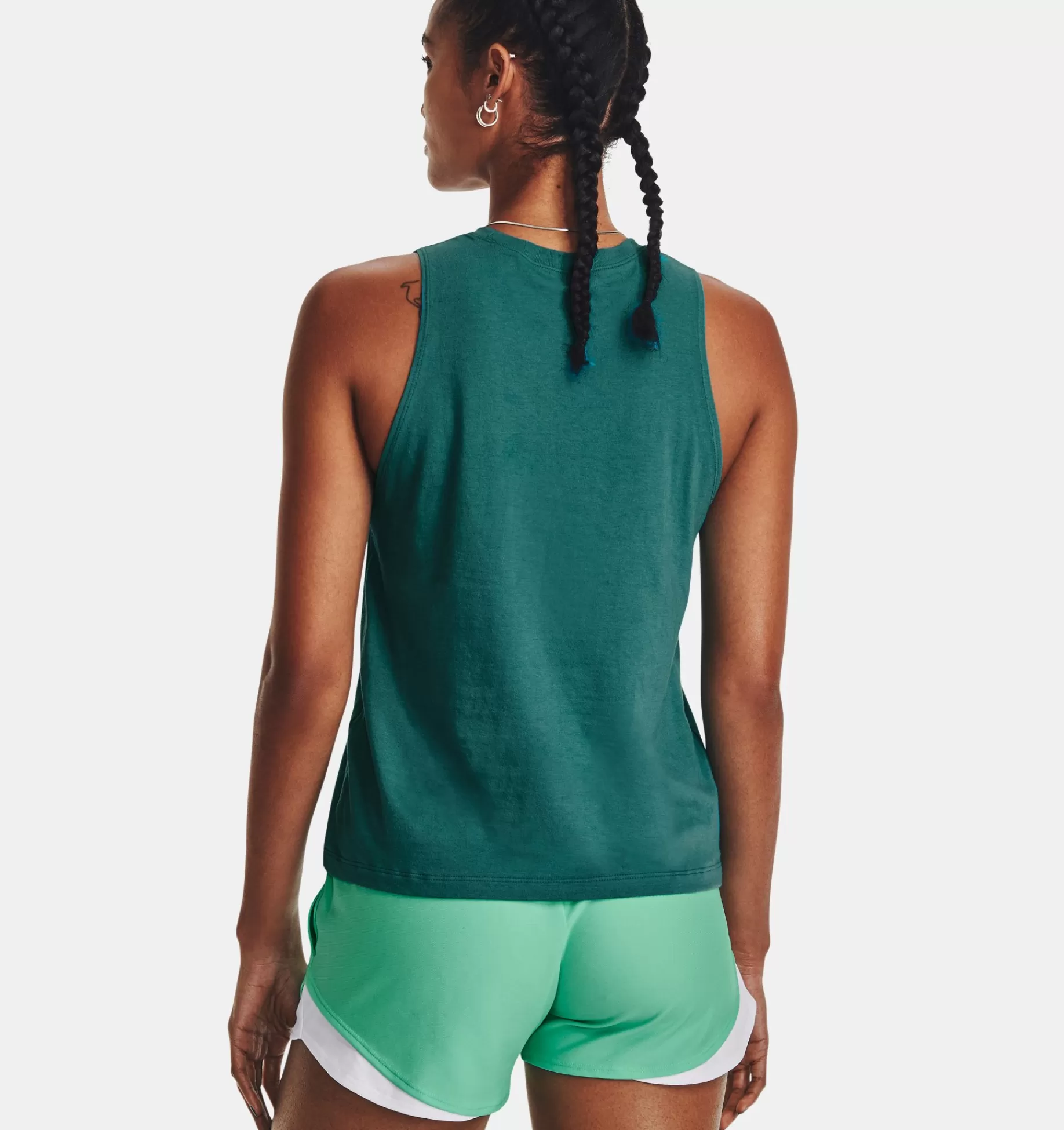 Shop Under Armour Canotta Ua Sportstyle Graphic Da Donna Coastal Teal / White - 722