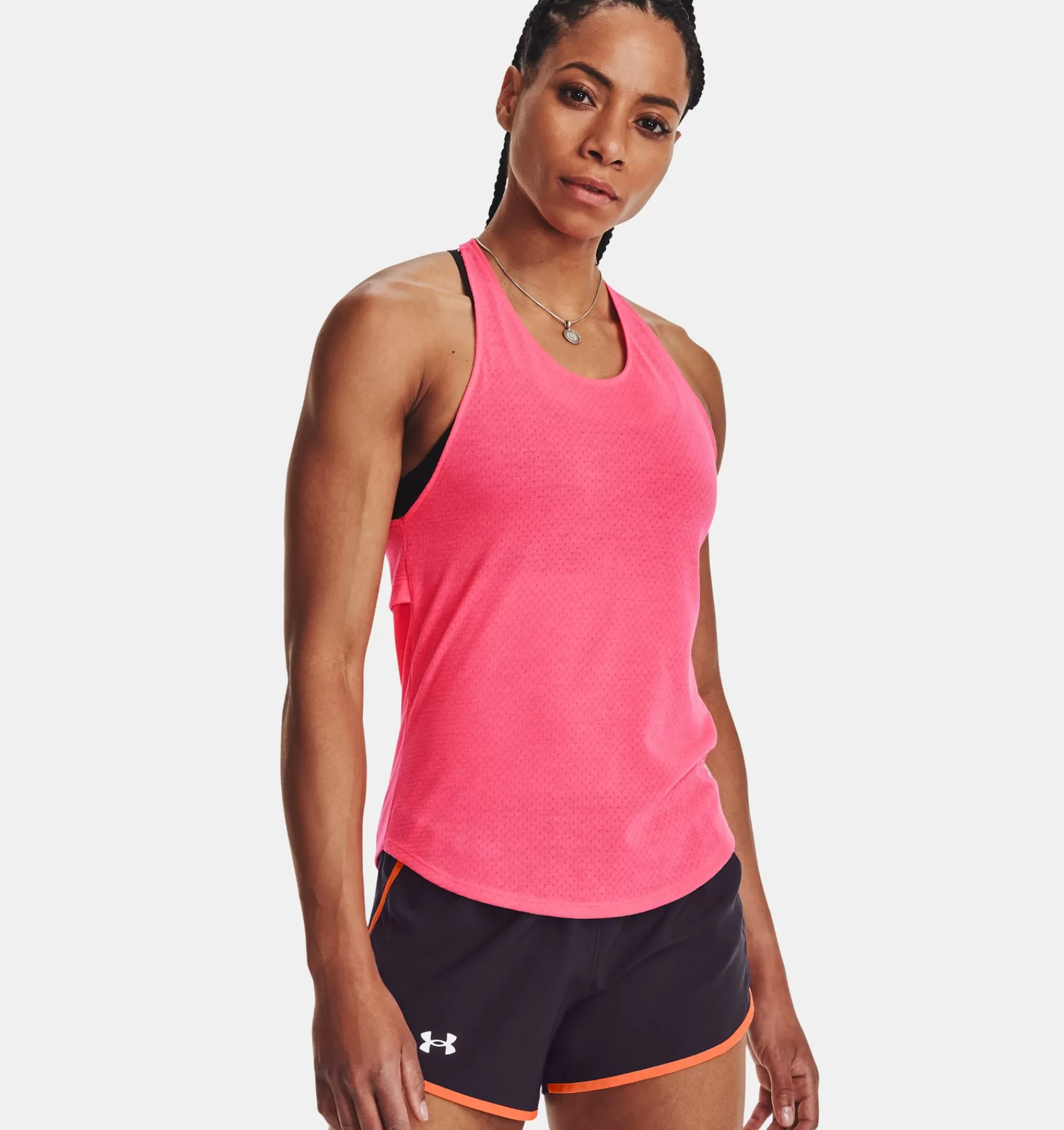 Discount Under Armour Canotta Ua Streaker Run Da Donna Pink Shock / Reflective - 683