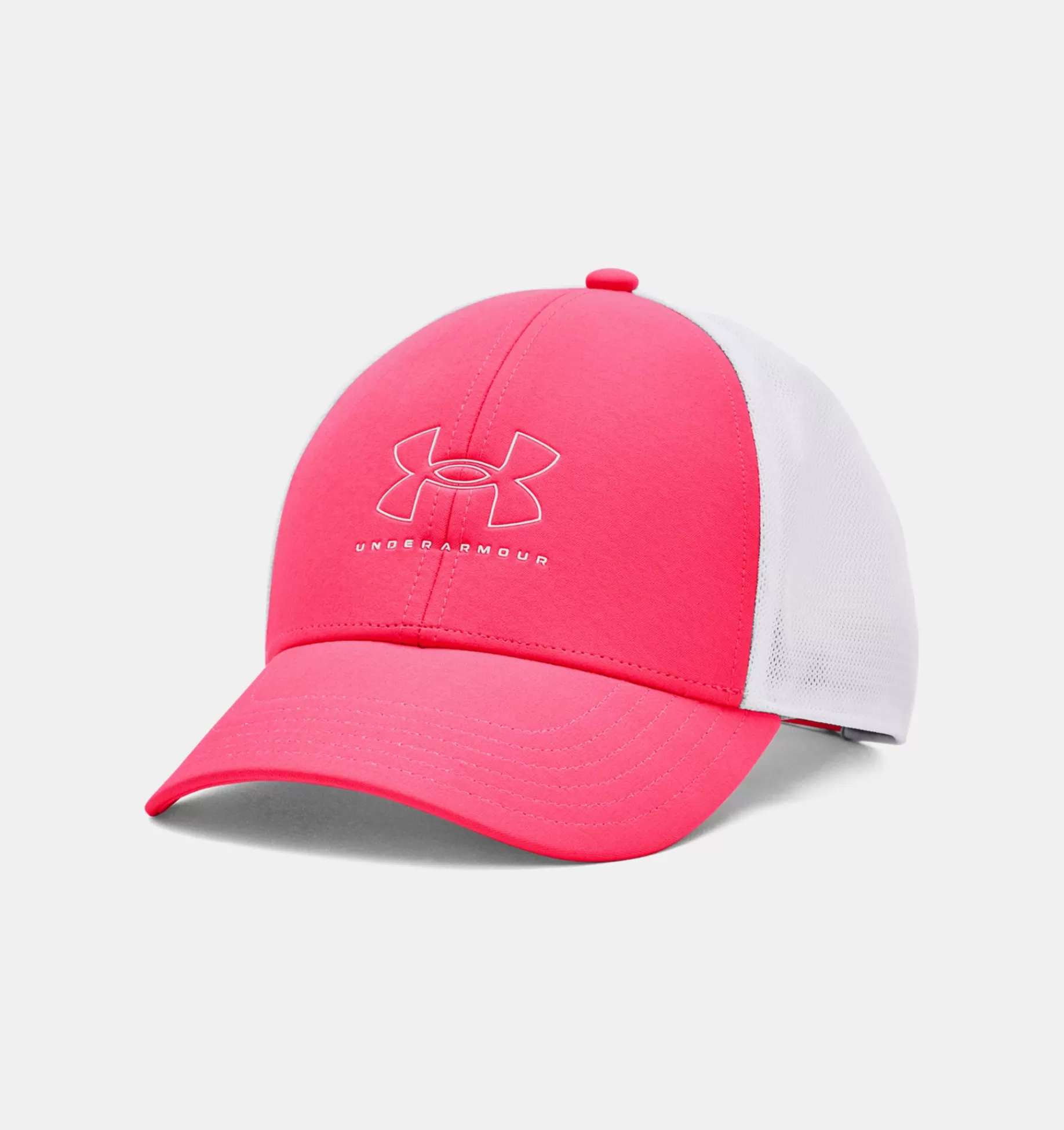 New Under Armour Cappello Ua Iso-Chill Driver Mesh Adjustable Da Donna Pink Shock / White - 683