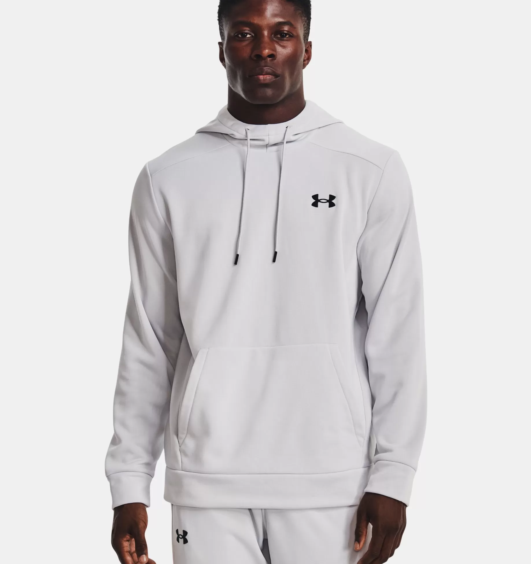 Discount Under Armour Felpa Con Cappuccio Armour Fleece® Da Uomo Halo Gray / Black - 014