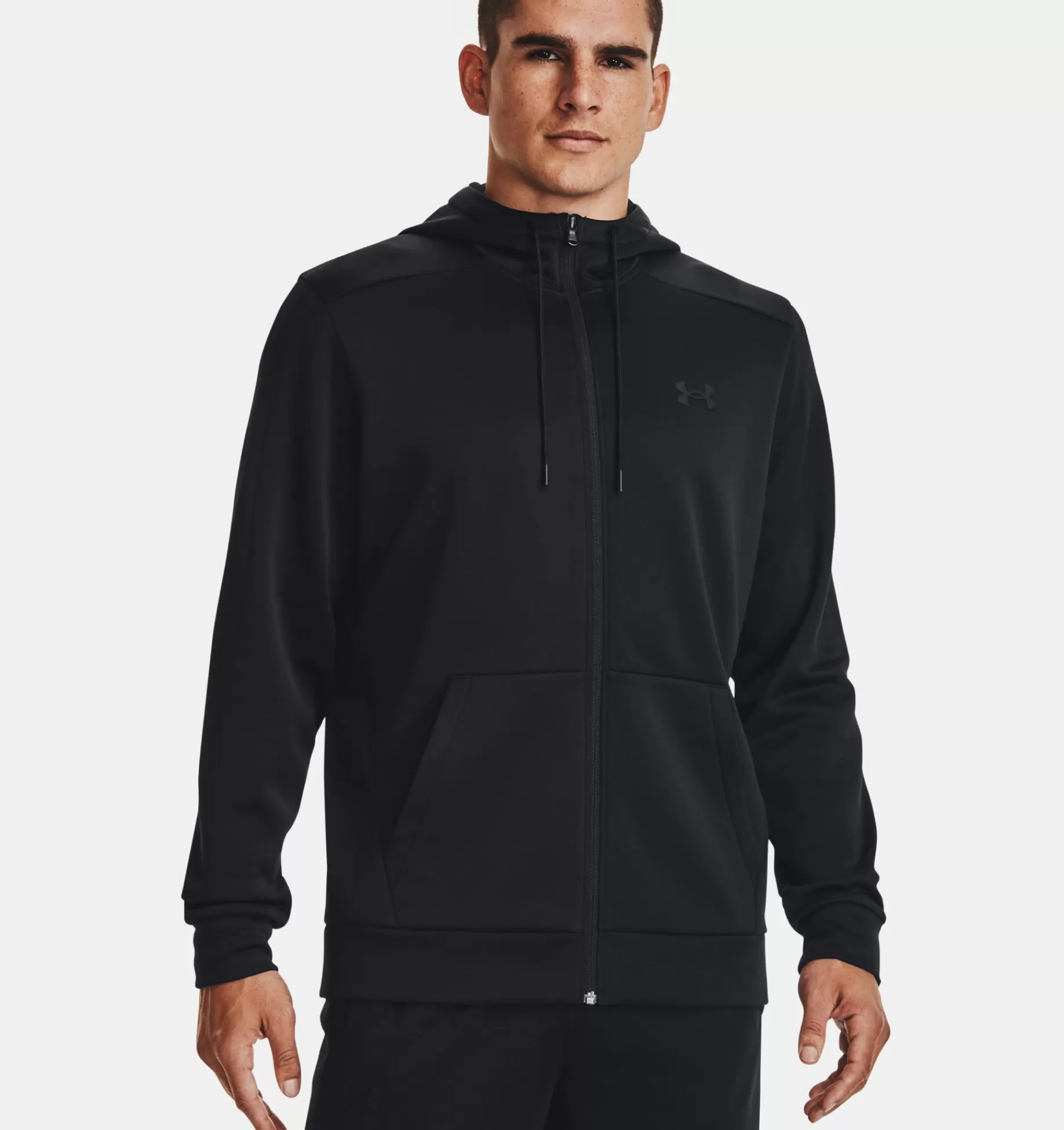 Online Under Armour Felpa Con Cappuccio Armour Fleece® Full Zip Da Uomo Black - 001