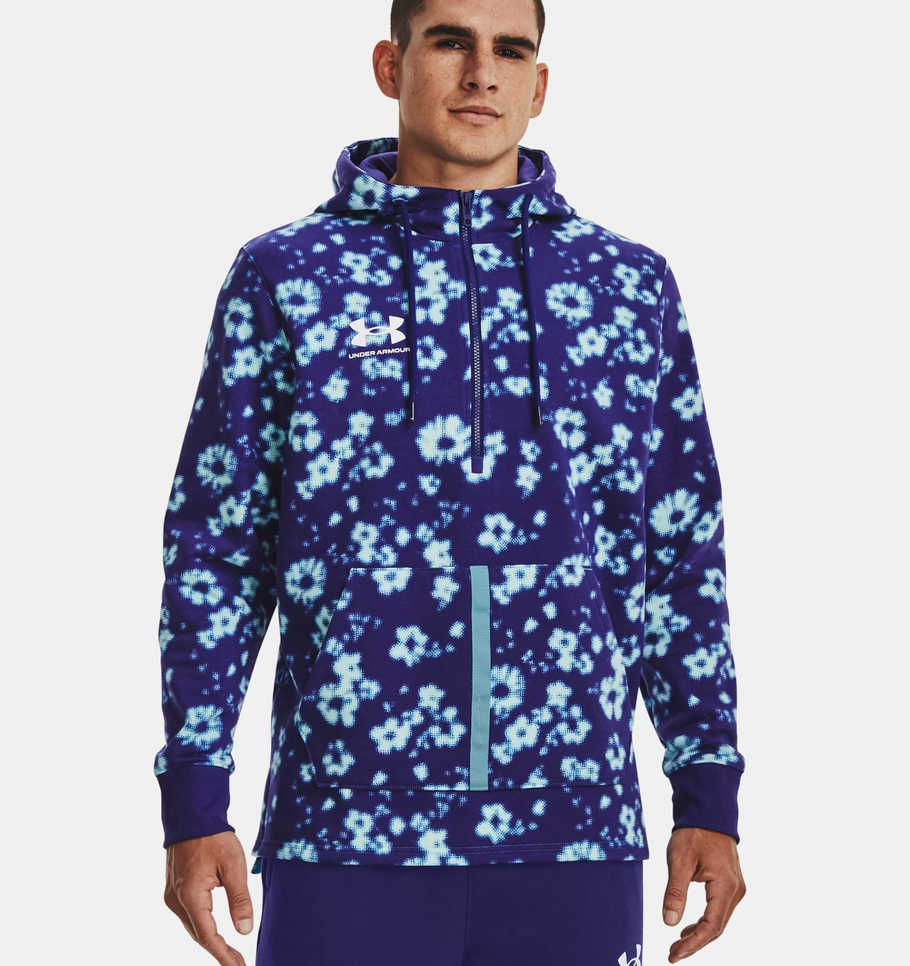 Online Under Armour Felpa Con Cappuccio Ua Accelerate Da Uomo Sonar Blue / White - 468