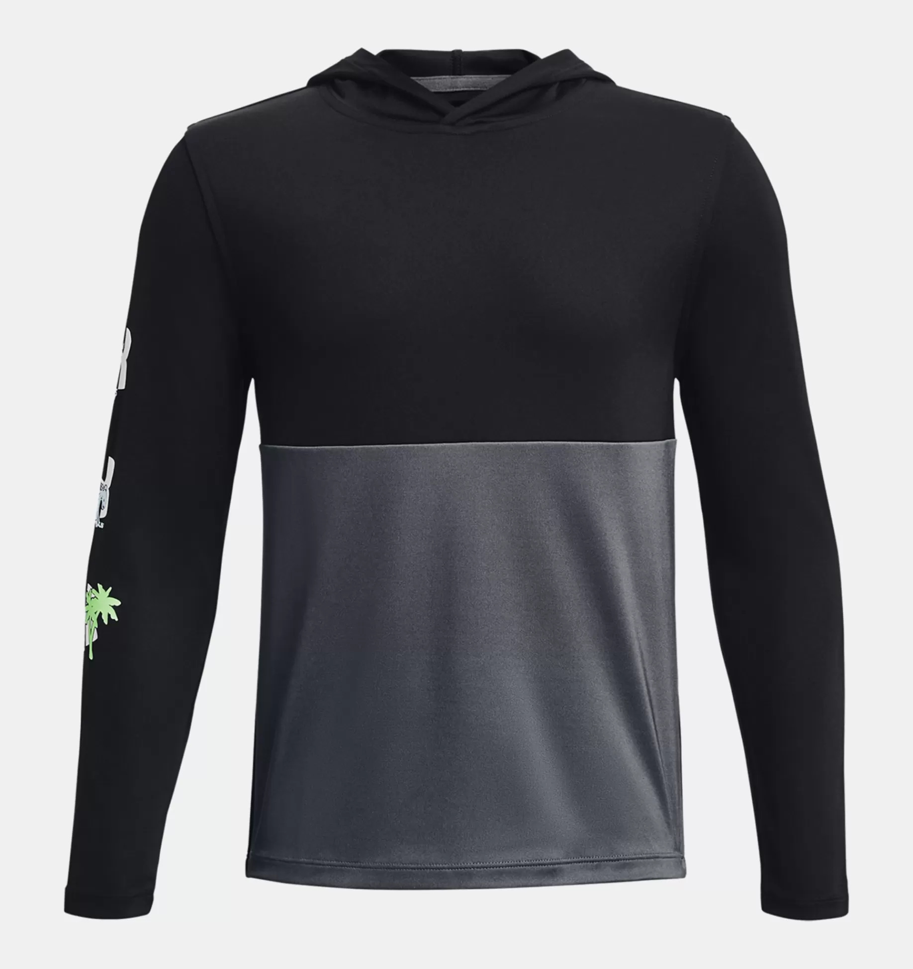 Shop Under Armour Felpa Con Cappuccio Ua Multilogo Da Ragazzo Black / Pitch Gray - 001