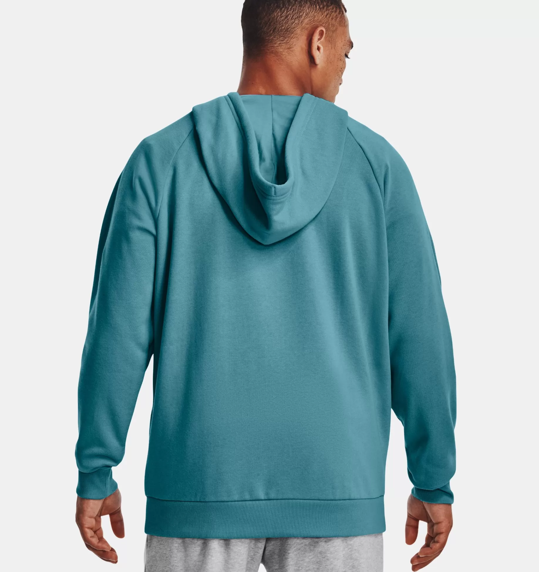 New Under Armour Felpa Con Cappuccio Ua Rival Fleece ½ Zip Da Uomo Glacier Blue / Onyx White - 433