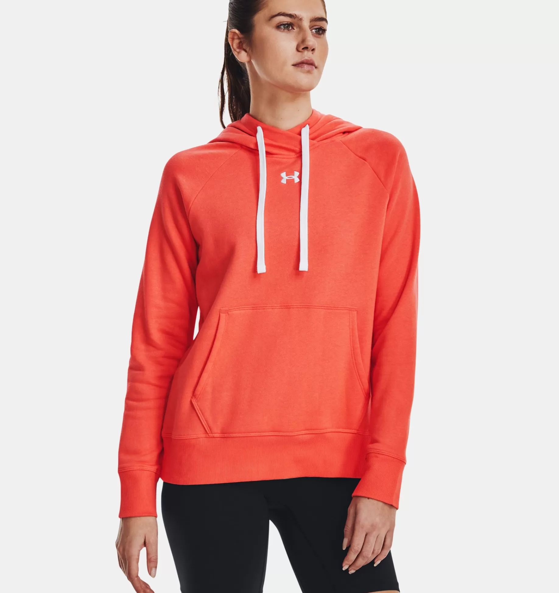 Cheap Under Armour Felpa Con Cappuccio Ua Rival Fleece Hb Da Donna After Burn / White - 877