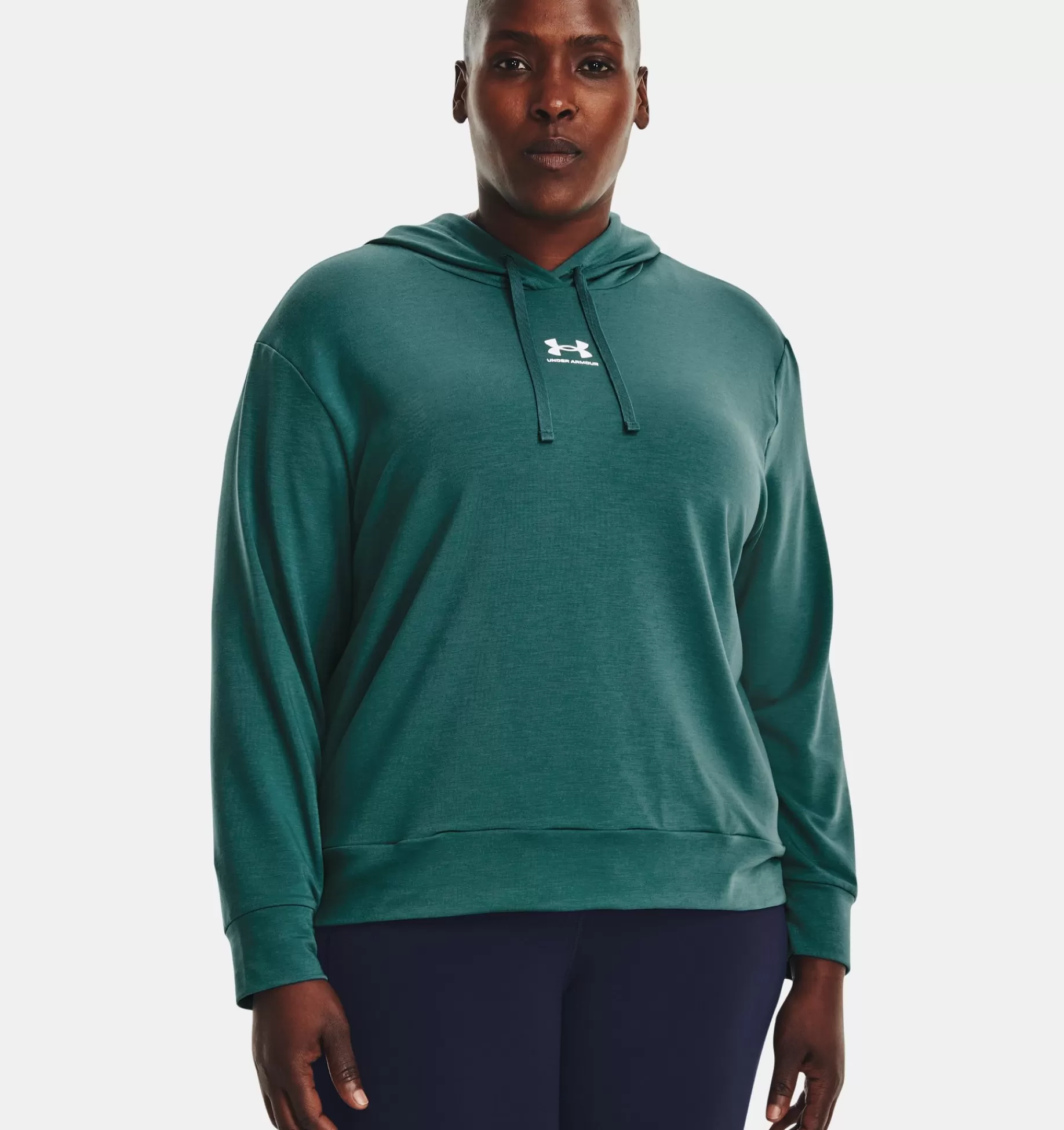 Best Under Armour Felpa Con Cappuccio Ua Rival Terry Da Donna Coastal Teal / White - 722