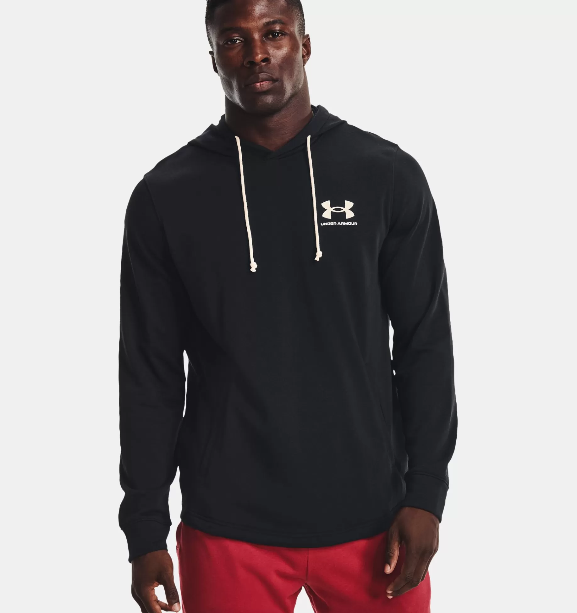 Sale Under Armour Felpa Con Cappuccio Ua Rival Terry Da Uomo Black / Onyx White - 001