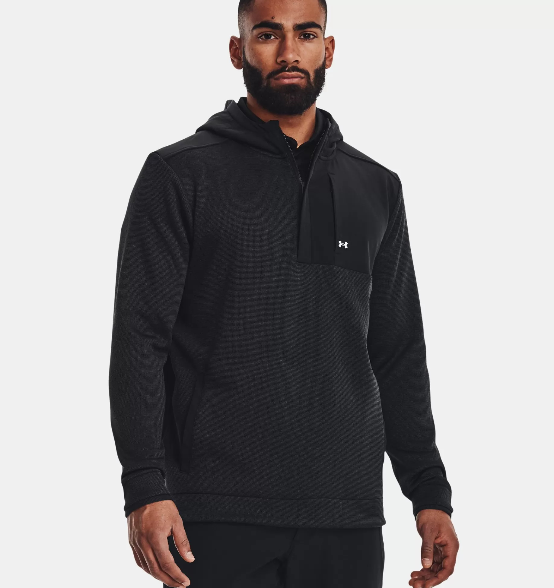 Store Under Armour Felpa Con Cappuccio Ua Storm Sweaterfleece Da Uomo Black / White - 001