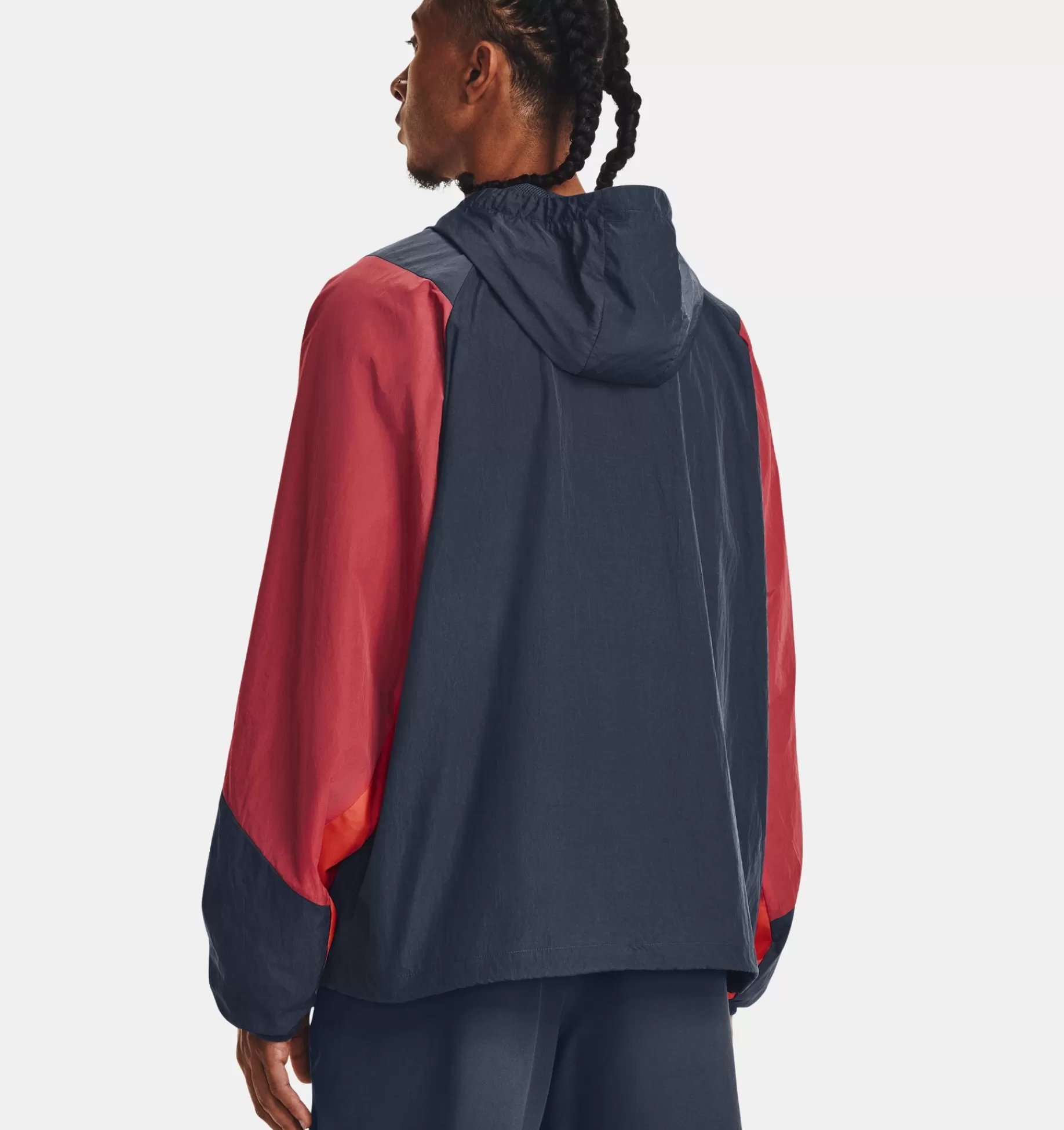 Fashion Under Armour Giacca Anorak Ua Rush™ Woven ½ Zip Da Uomo Downpour Gray / Reflective - 044