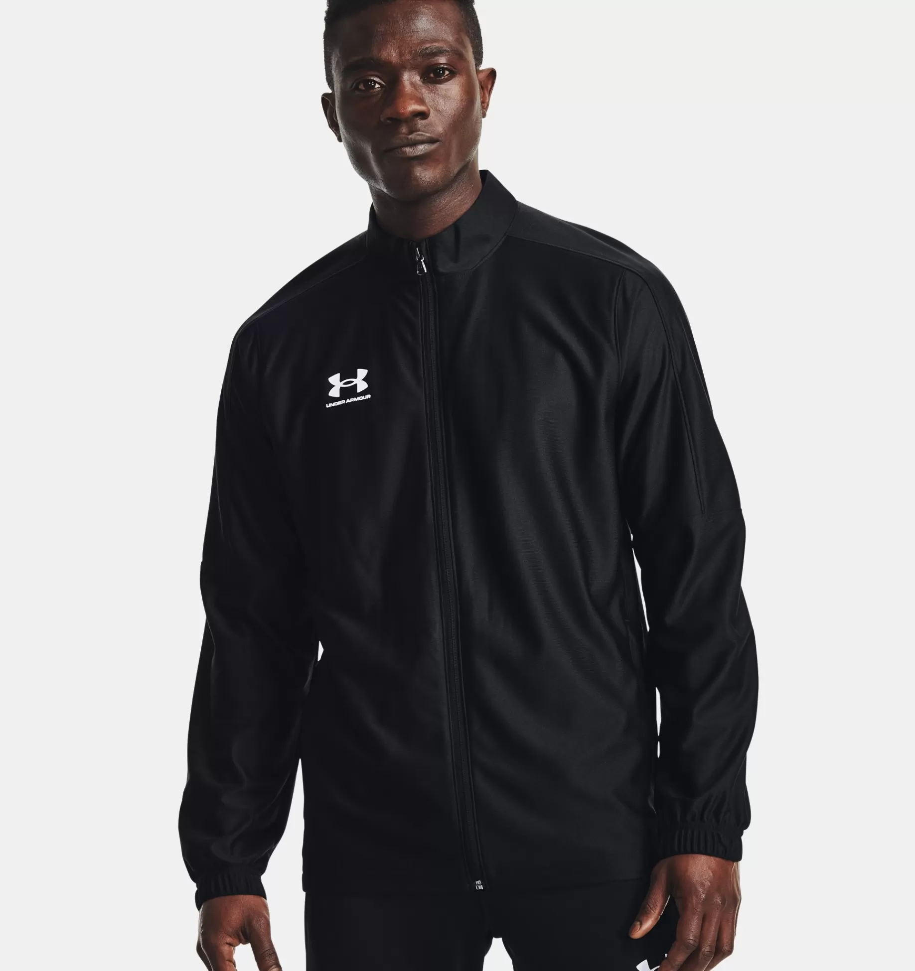 New Under Armour Giacca Ua Challenger Track Da Uomo Black / White - 001