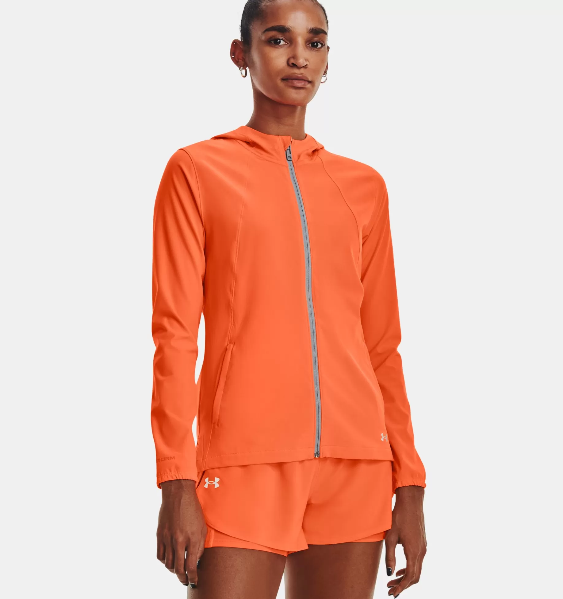 Best Sale Under Armour Giacca Ua Run Anywhere Storm Da Donna Orange Blast / Reflective - 866