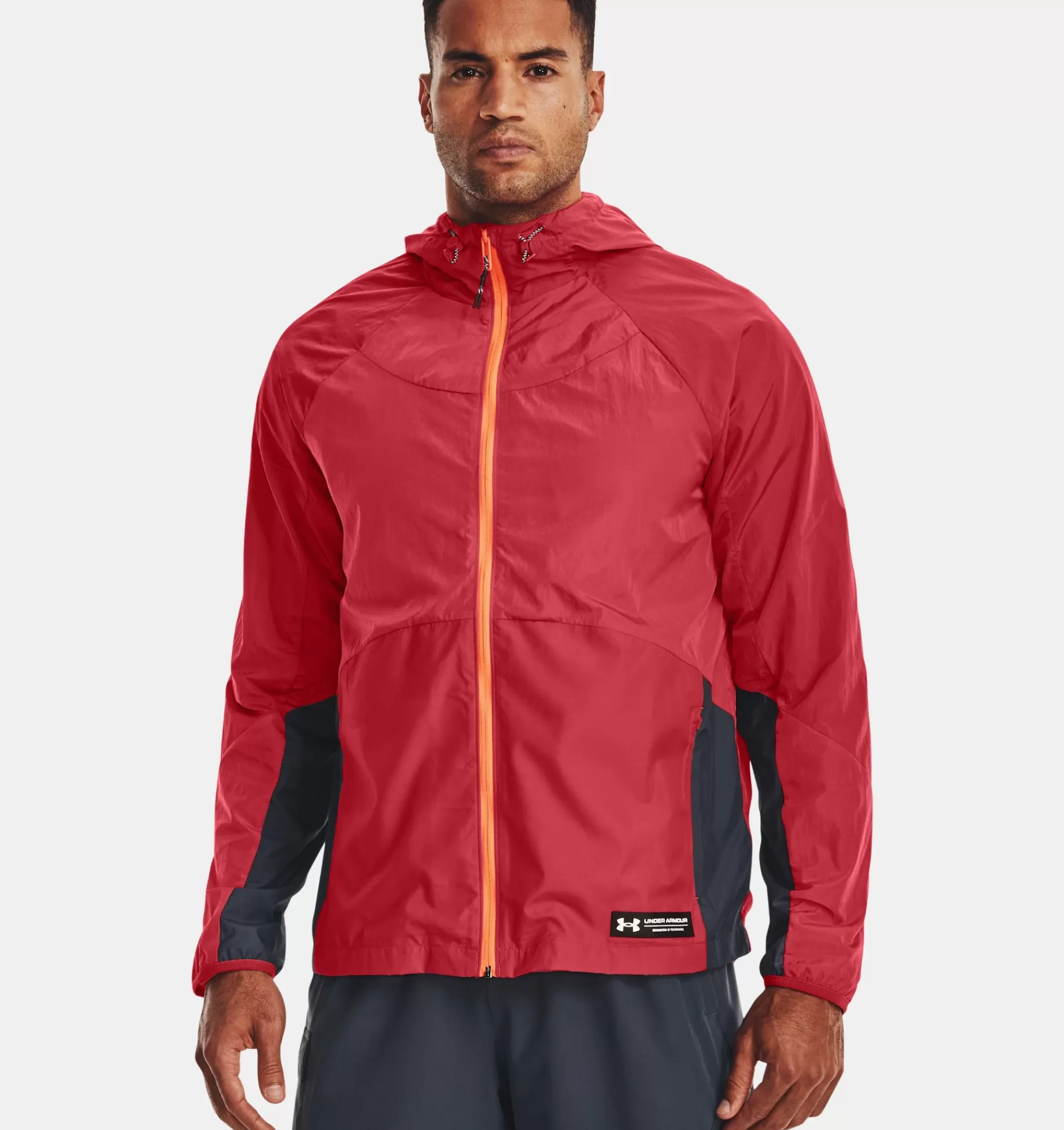 Fashion Under Armour Giacca Ua Rush™ Woven Full Zip Da Uomo Chakra / Reflective - 638