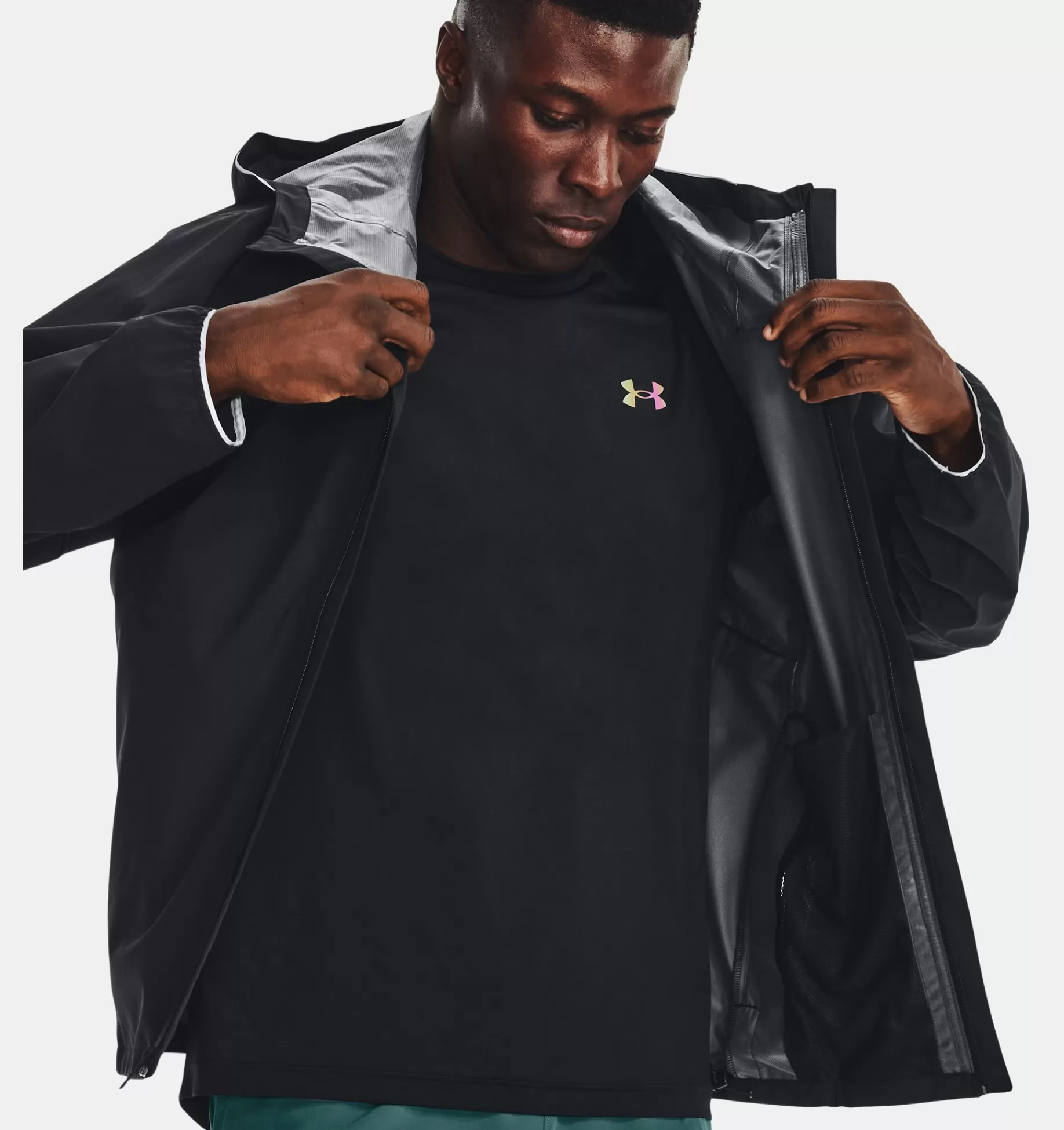 Fashion Under Armour Giacca Ua Stormproof Cloudstrike Stretch Da Uomo Black / Pitch Gray - 001