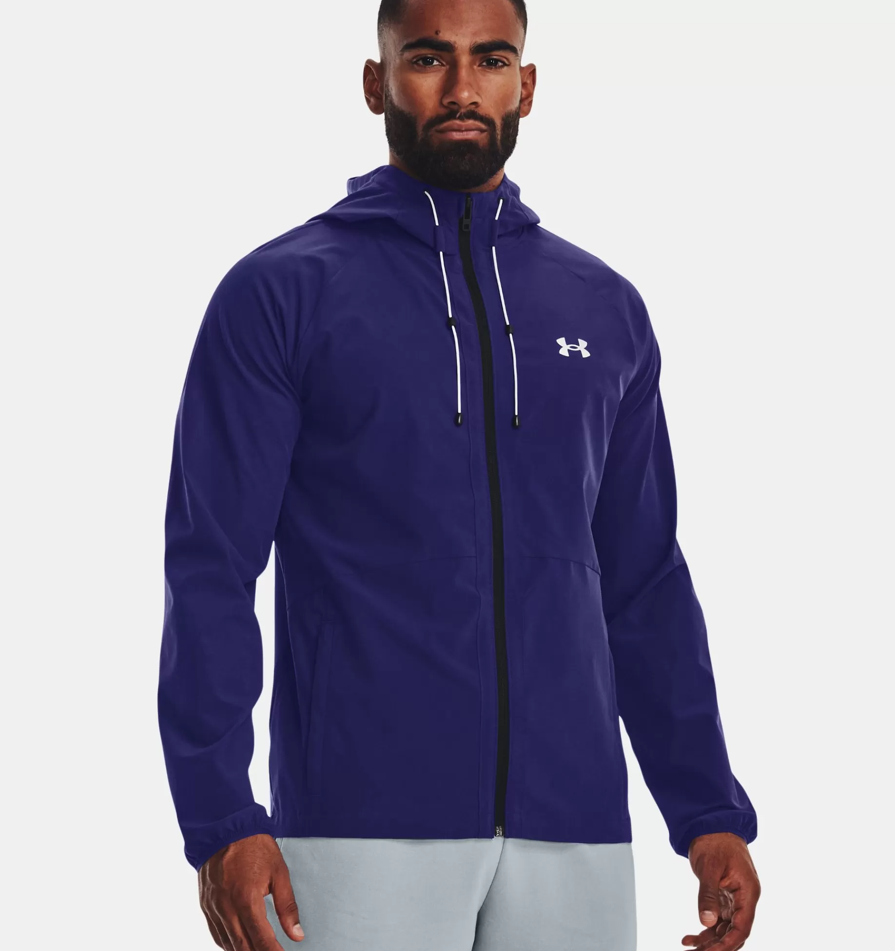 Sale Under Armour Giacca Ua Stretch Woven Windbreaker Da Uomo Sonar Blue / White - 468