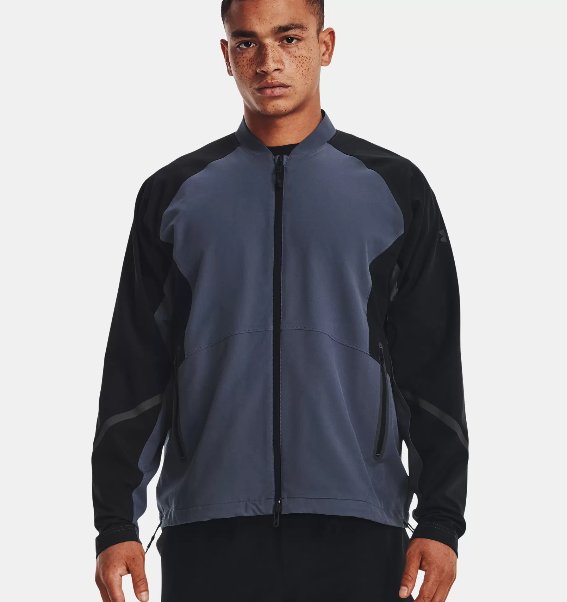 New Under Armour Giacca Ua Unstoppable Bomber Da Uomo Downpour Gray / Black - 044