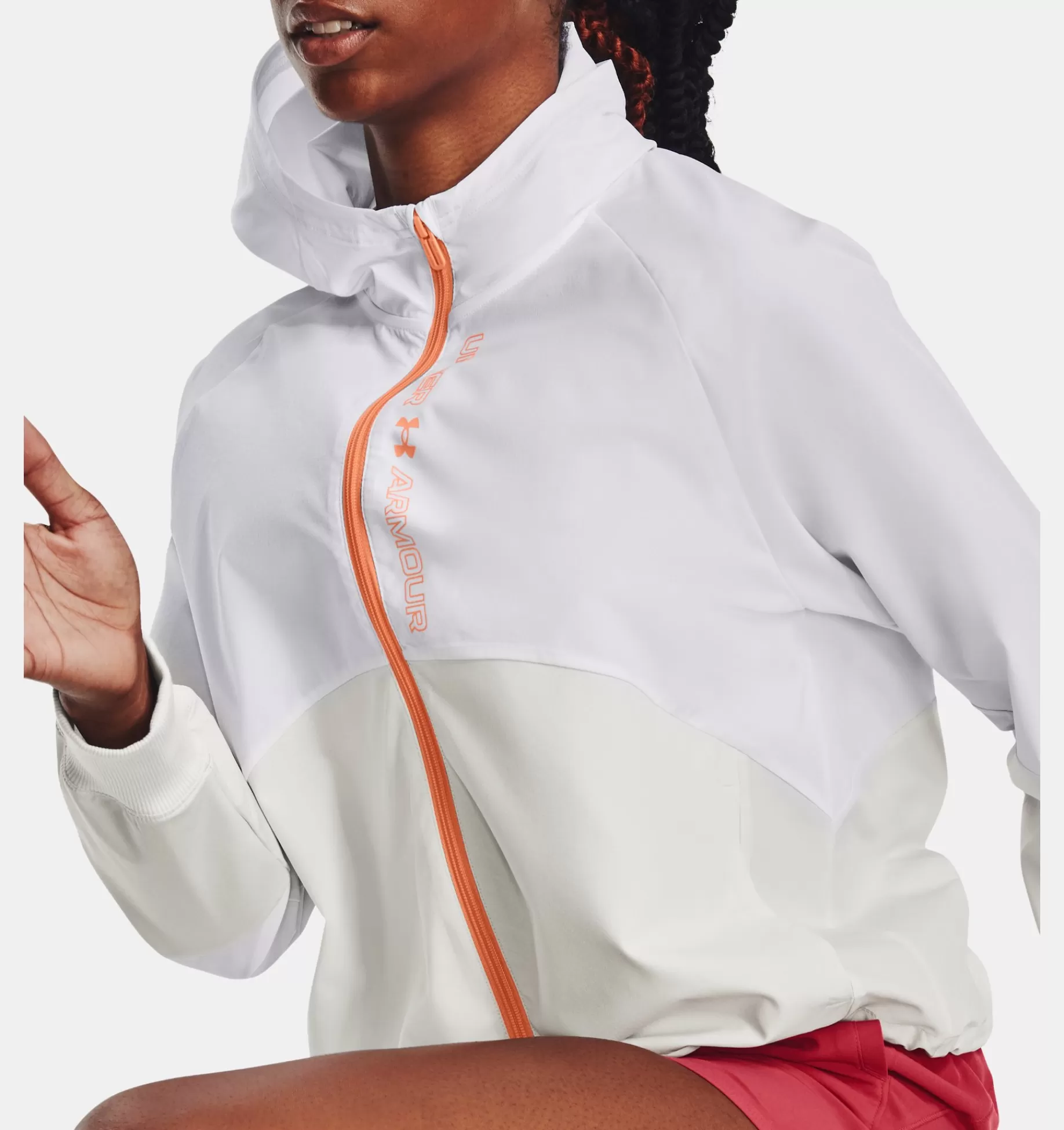 Store Under Armour Giacca Ua Woven Full-Zip Da Donna White / Gray Mist - 100