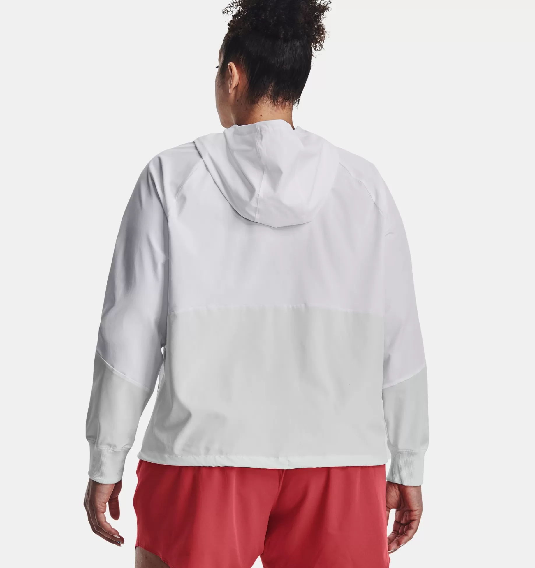 New Under Armour Giacca Ua Woven Full-Zip Da Donna White / Gray Mist - 100