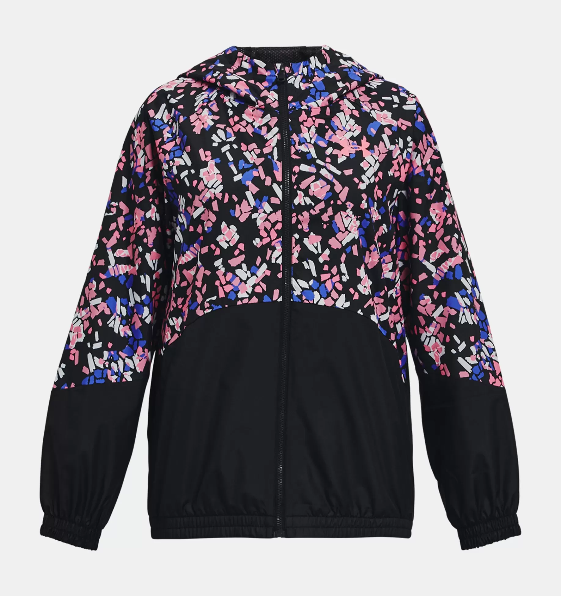 Online Under Armour Giacca Ua Woven Full-Zip Da Ragazza Black / Pink Punk - 002