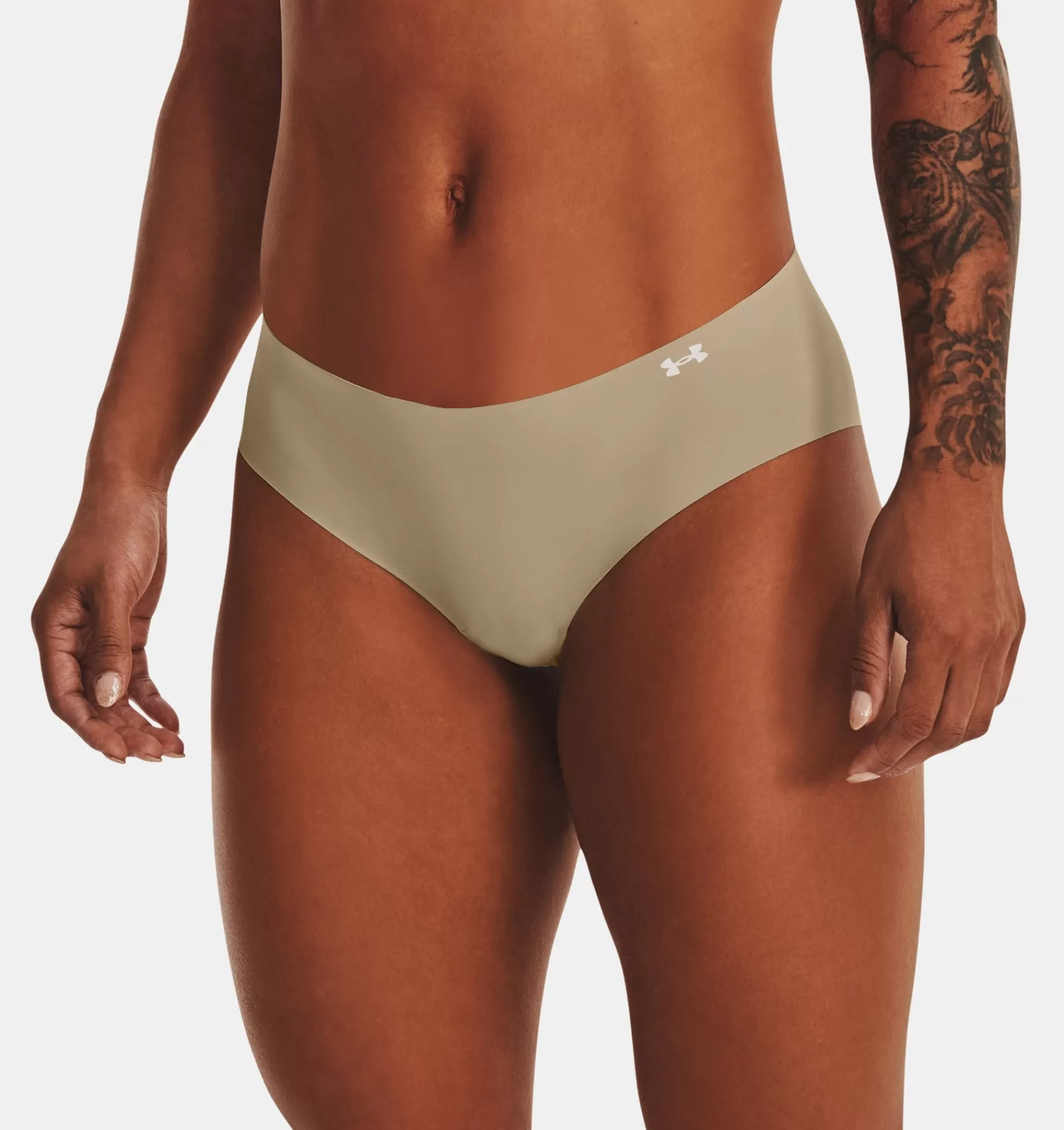 Fashion Under Armour Hipster Ua Pure Stretch Da Donna In Confezione Tripla Beige / White - 249