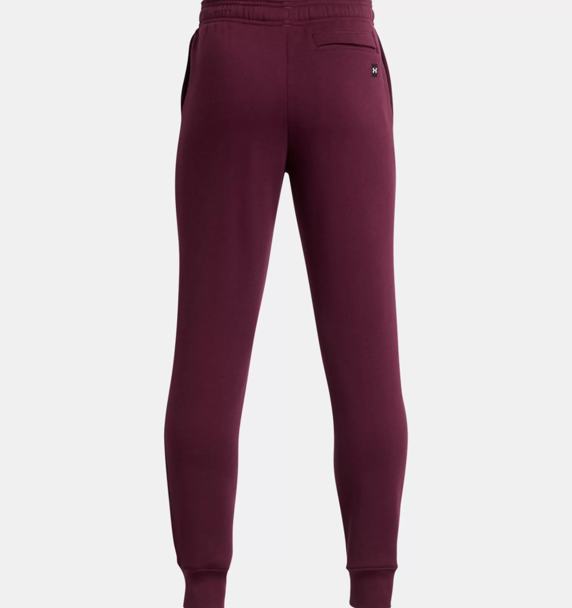 New Under Armour Jogger Project Rock Rival Fleece Home Gym Da Ragazzo Dark Maroon / Summit White - 600