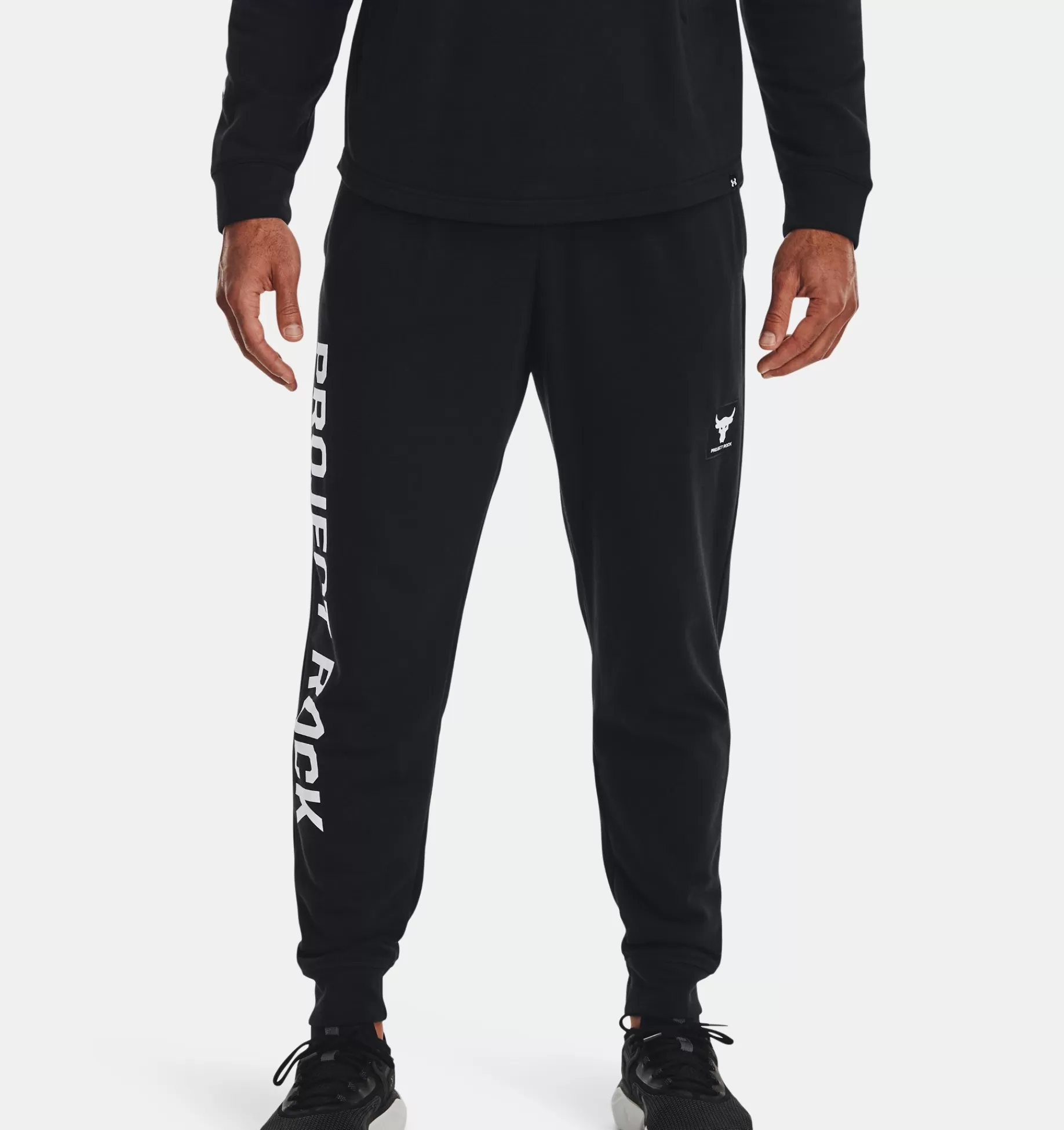 Online Under Armour Jogger Project Rock Terry Da Uomo Black / White - 001