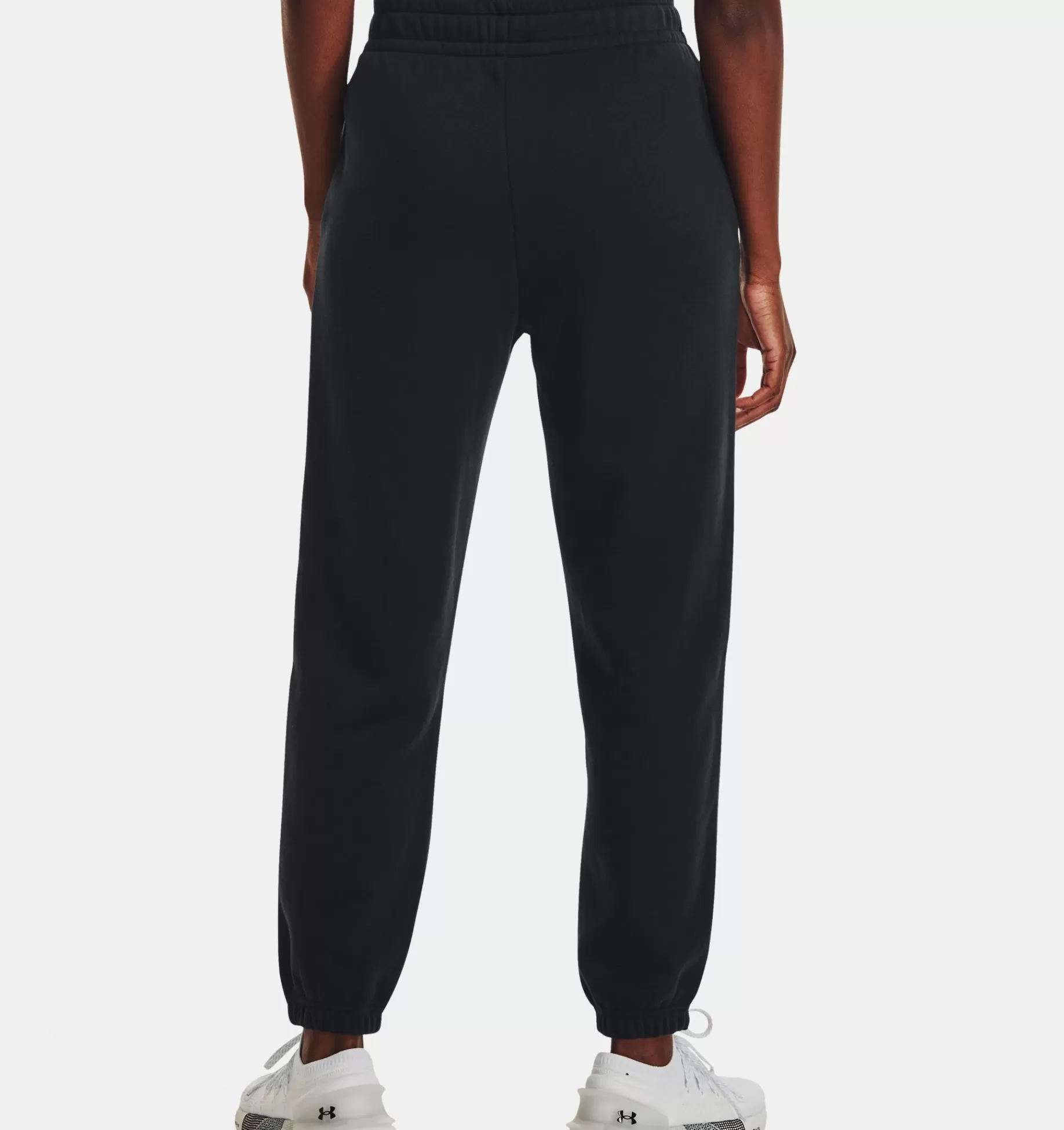 Fashion Under Armour Jogger Ua Essential Fleece Da Donna Black / White - 001