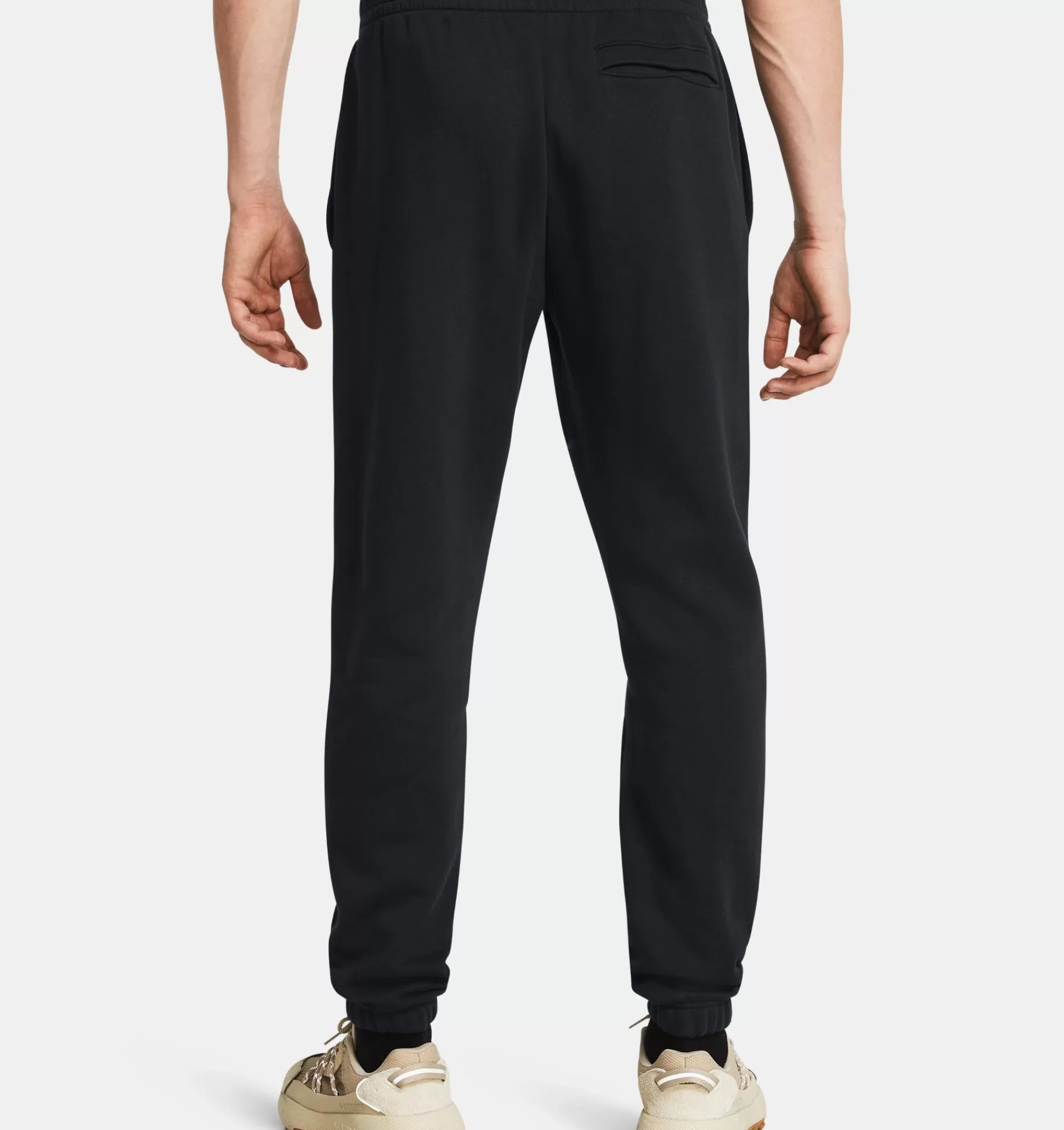 Flash Sale Under Armour Jogger Ua Essential Fleece Da Uomo Black / White - 001