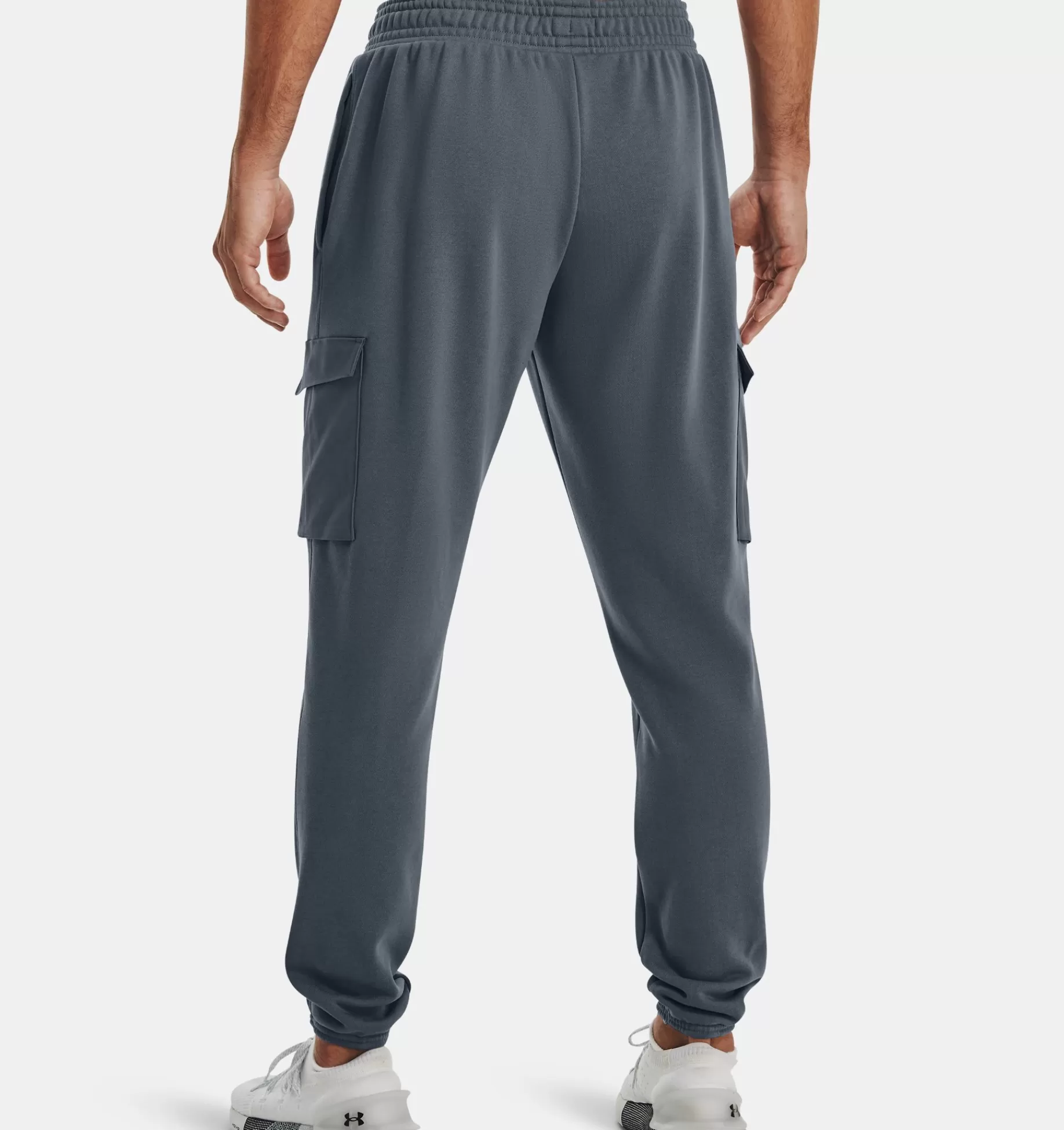 New Under Armour Jogger Ua Heavyweight Terry Da Uomo Gravel / Downpour Gray - 002