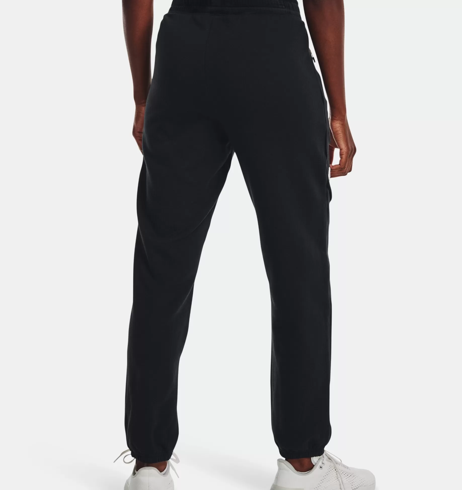 Best Sale Under Armour Jogger Ua Journey Fleece Da Donna Black / White - 001