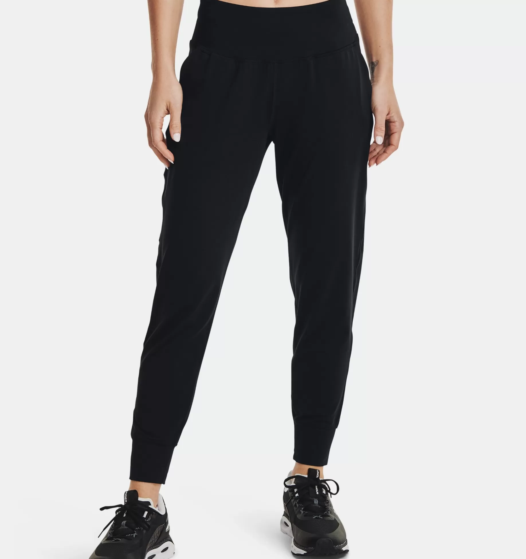 Fashion Under Armour Jogger Ua Meridian Da Donna Black / Metallic Silver - 001