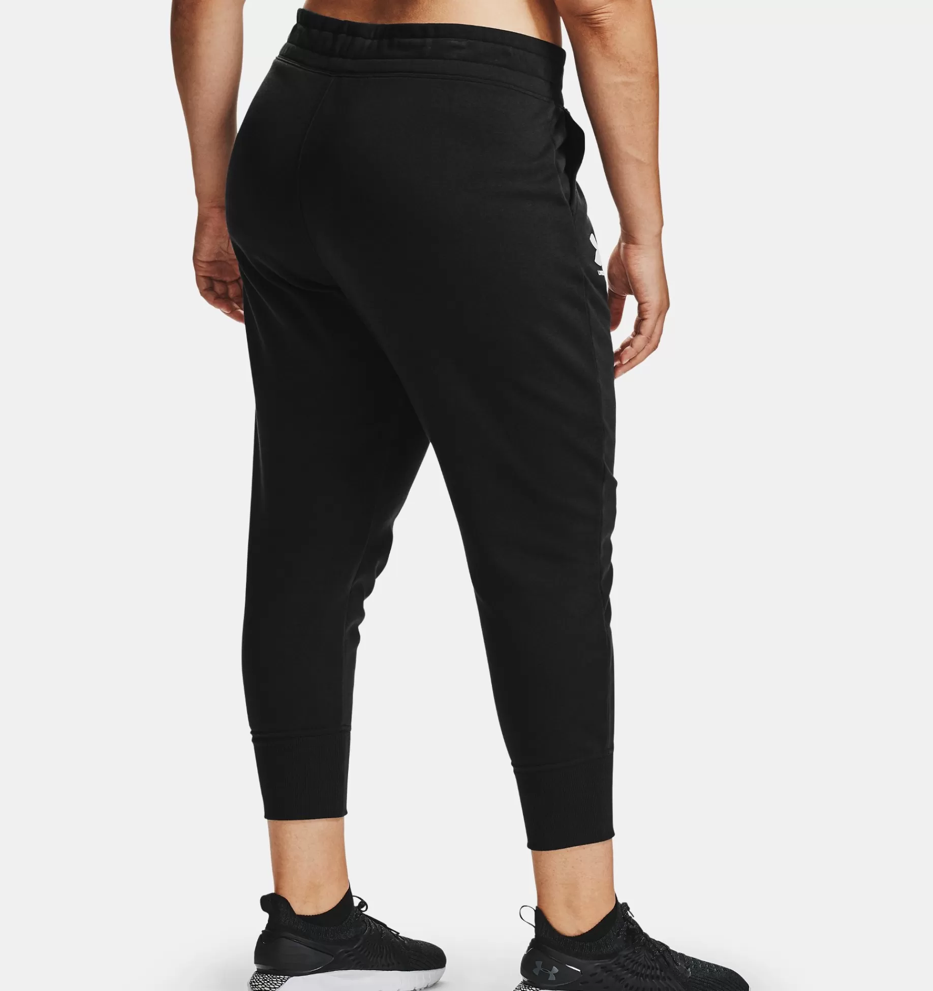 Cheap Under Armour Jogger Ua Rival Fleece Da Donna Black / White - 001