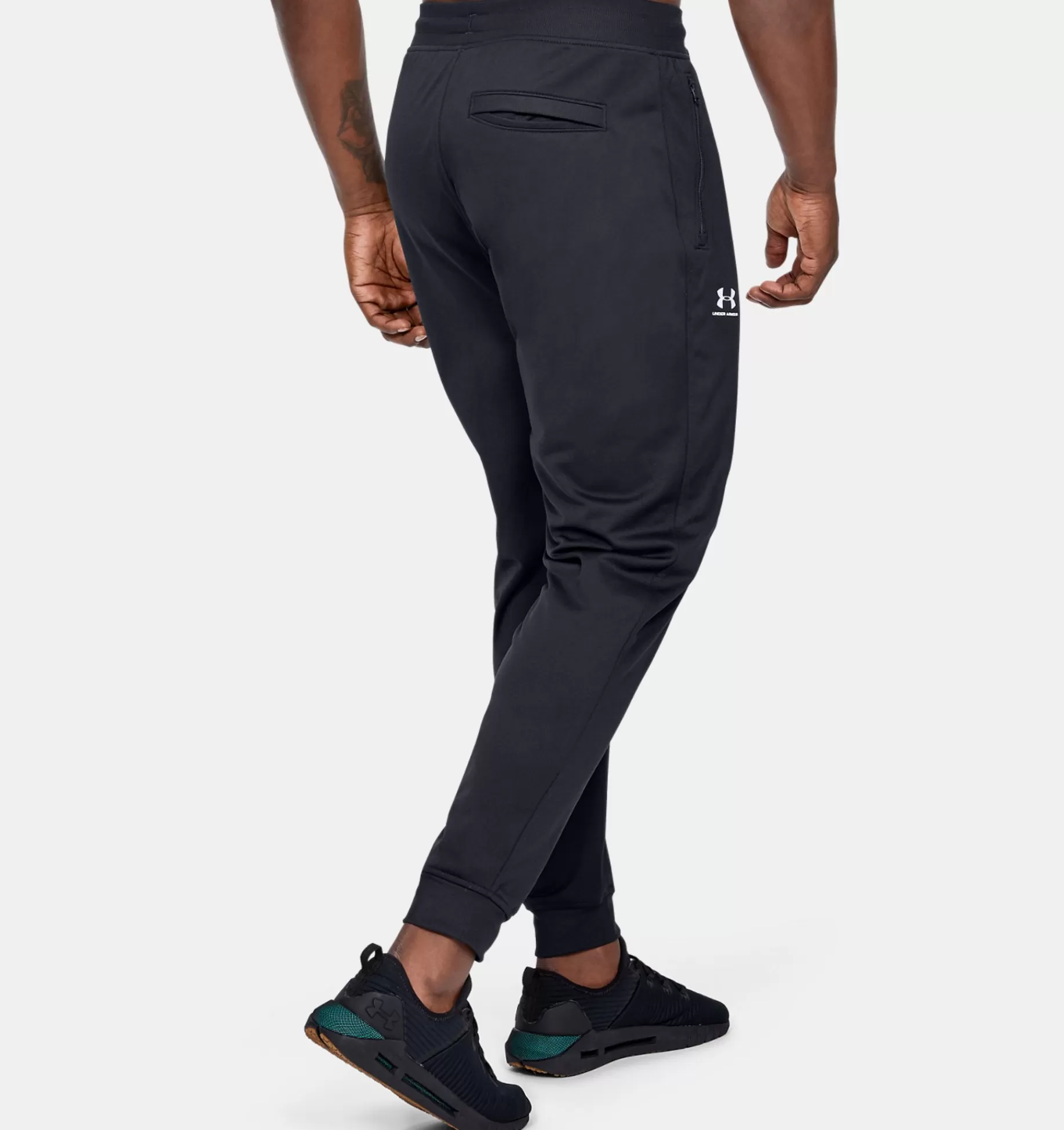 Discount Under Armour Jogger Ua Sportstyle Da Uomo Black / White - 001