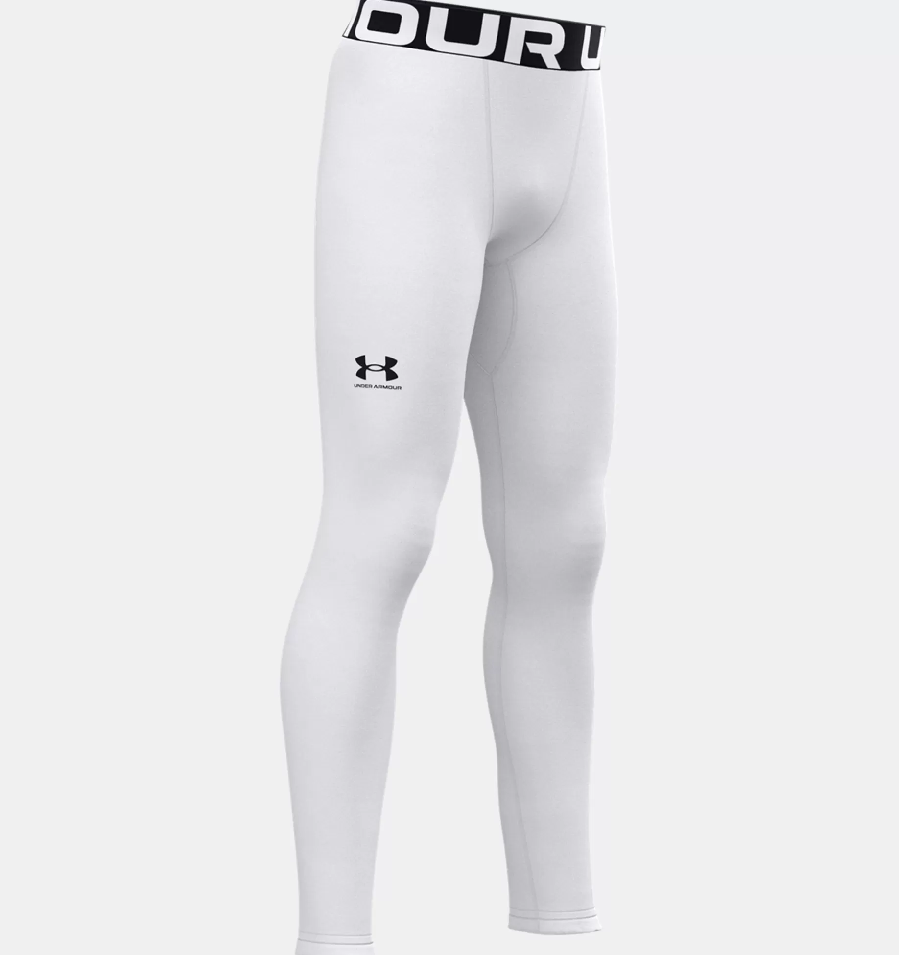 Discount Under Armour Leggings Coldgear® Da Ragazzo White / Black - 100