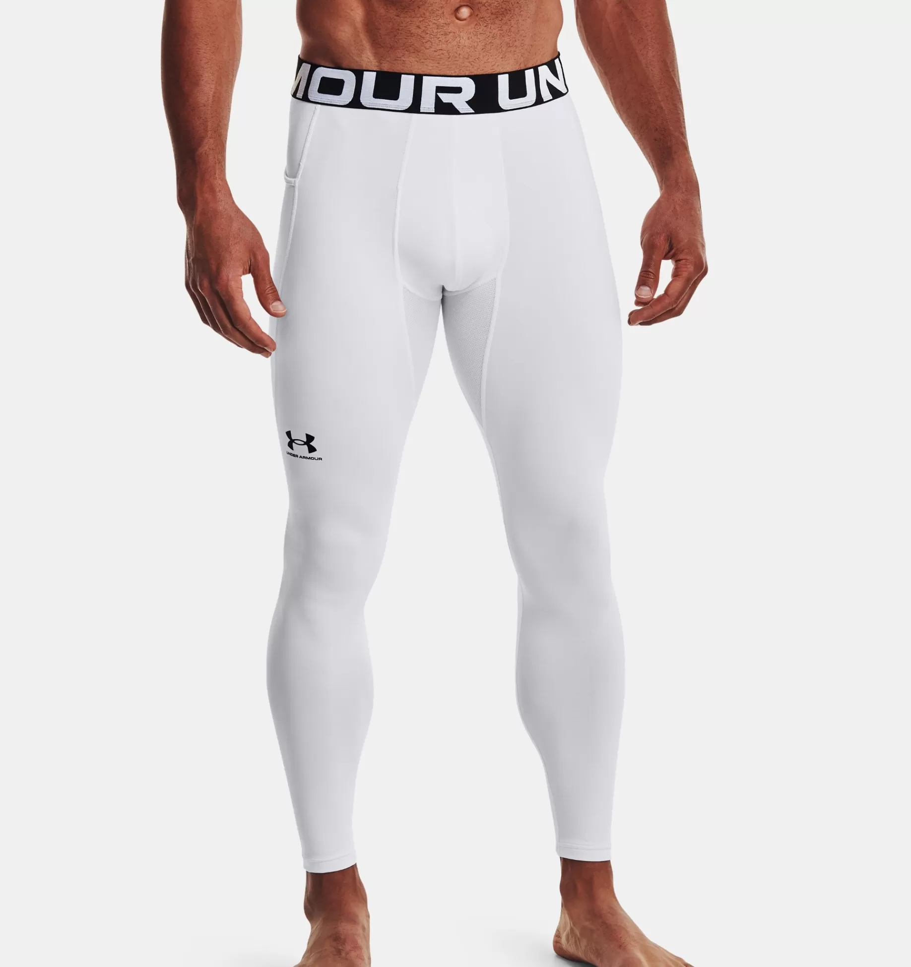 Store Under Armour Leggings Coldgear® Da Uomo White / Black - 100