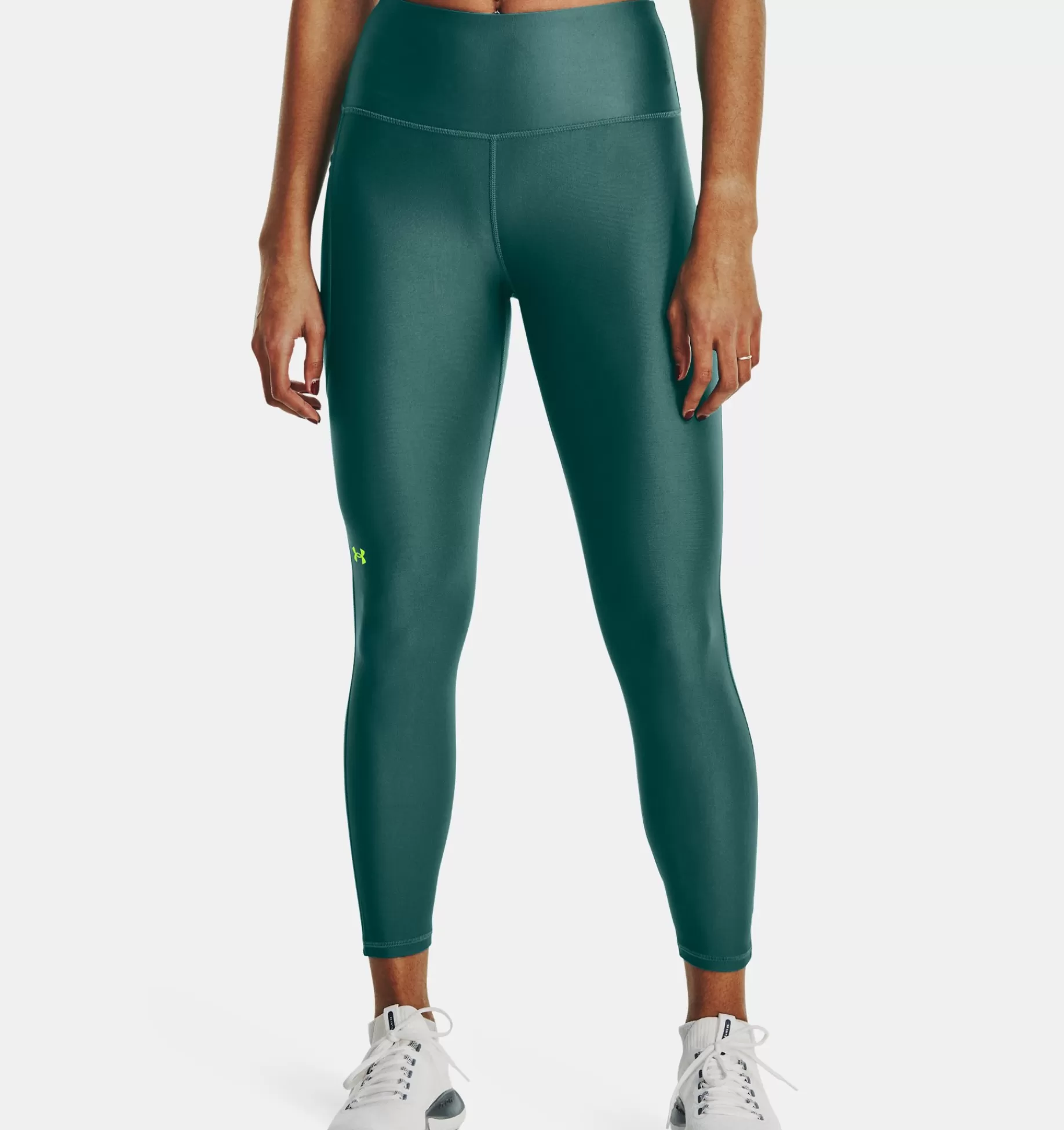 Cheap Under Armour Leggings Heatgear® Armour Hi-Rise 7/8 Da Donna Coastal Teal / White - 722