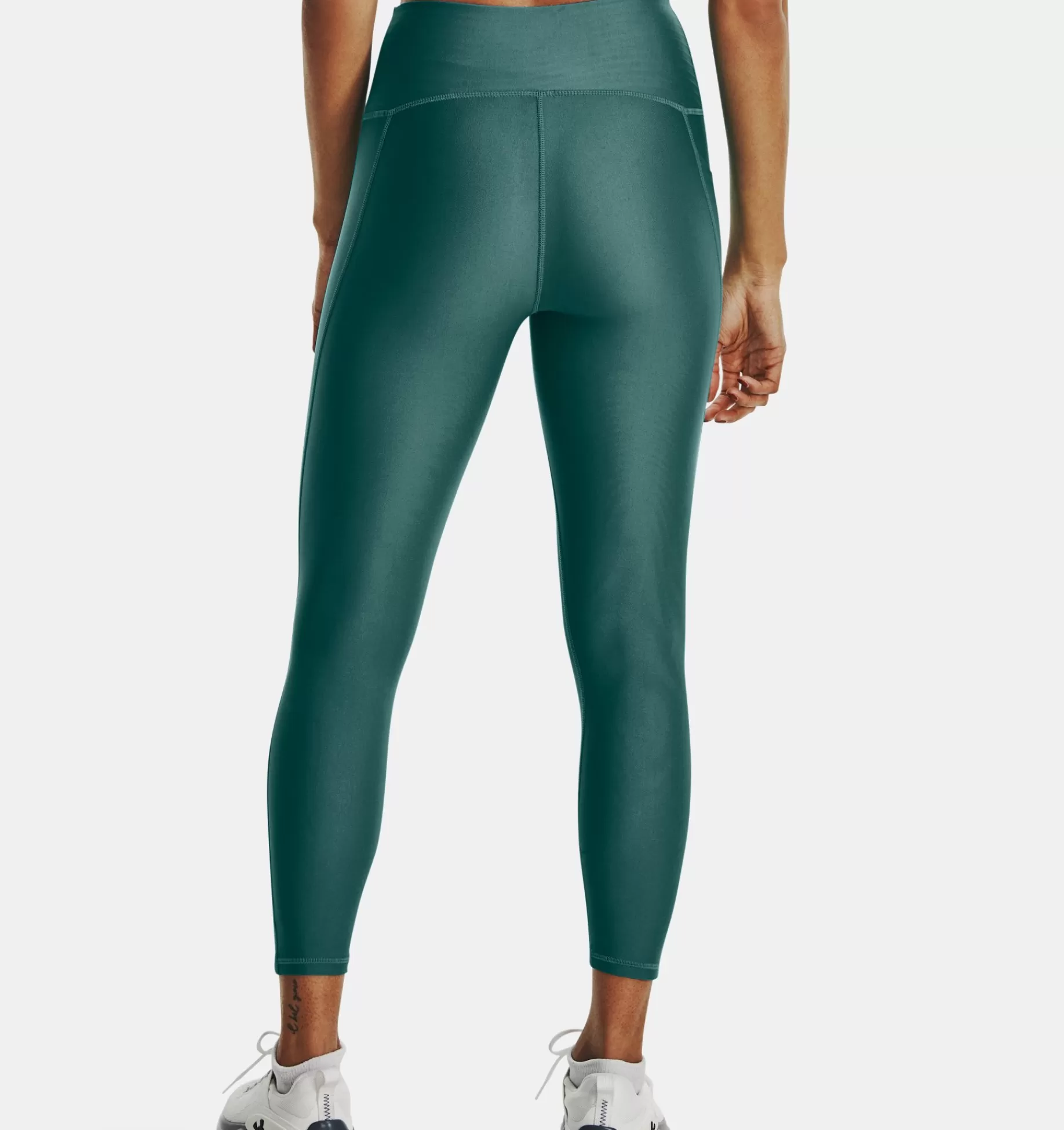 Cheap Under Armour Leggings Heatgear® Armour Hi-Rise 7/8 Da Donna Coastal Teal / White - 722