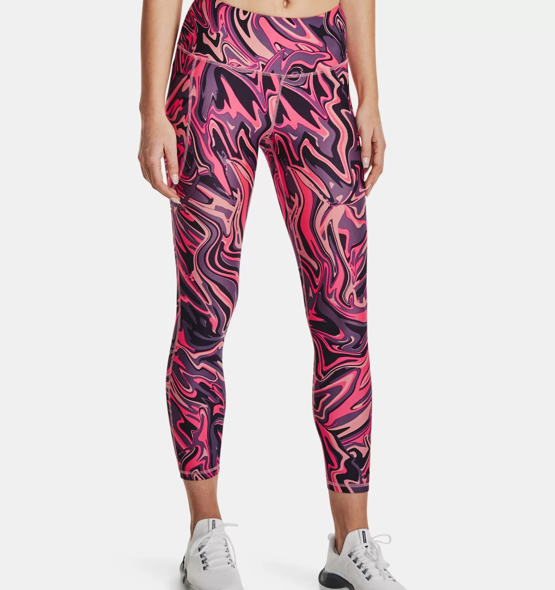 Best Sale Under Armour Leggings Heatgear® Armour Printed 7/8 Da Donna Posh Pink / Tux Purple - 603