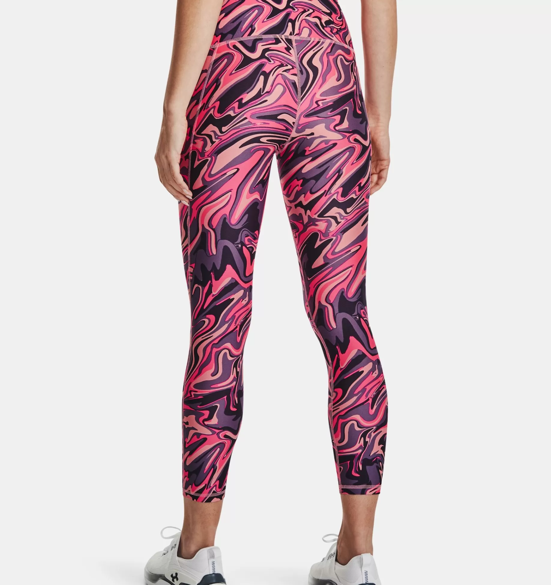 Best Sale Under Armour Leggings Heatgear® Armour Printed 7/8 Da Donna Posh Pink / Tux Purple - 603