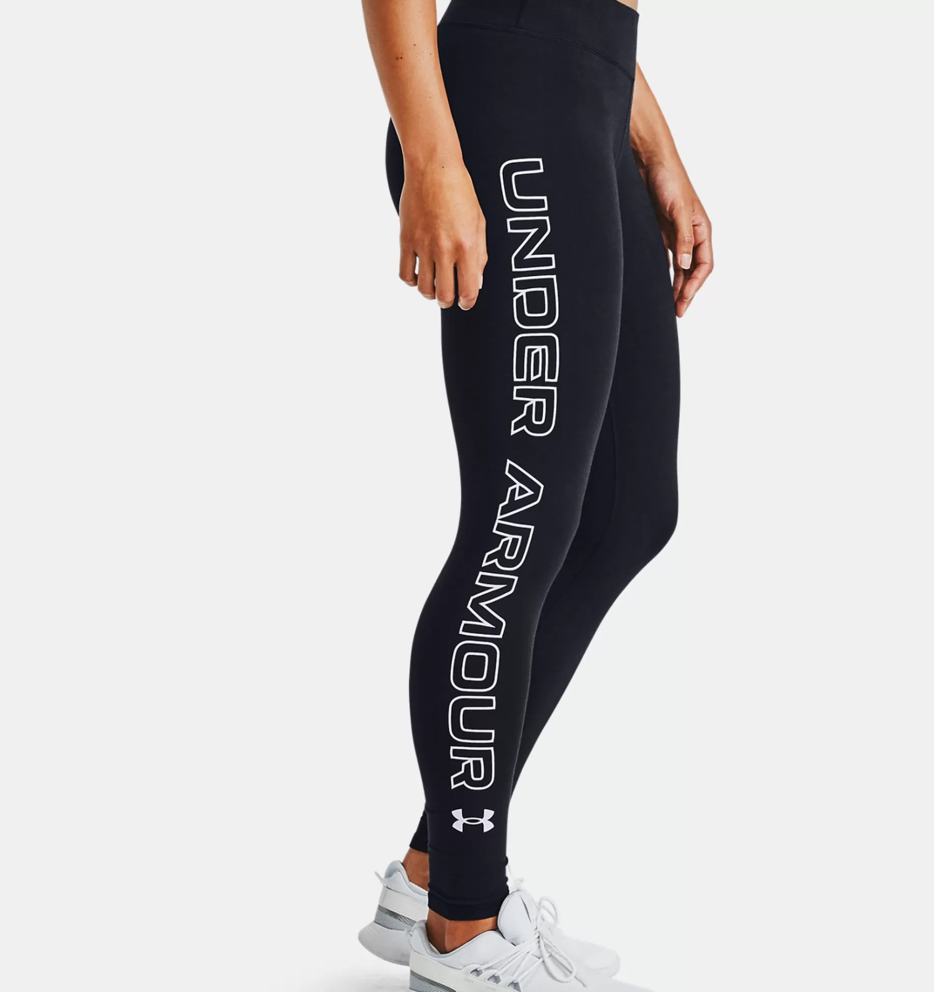 Shop Under Armour Leggings Ua Favorite Wordmark Da Donna Black / White - 001