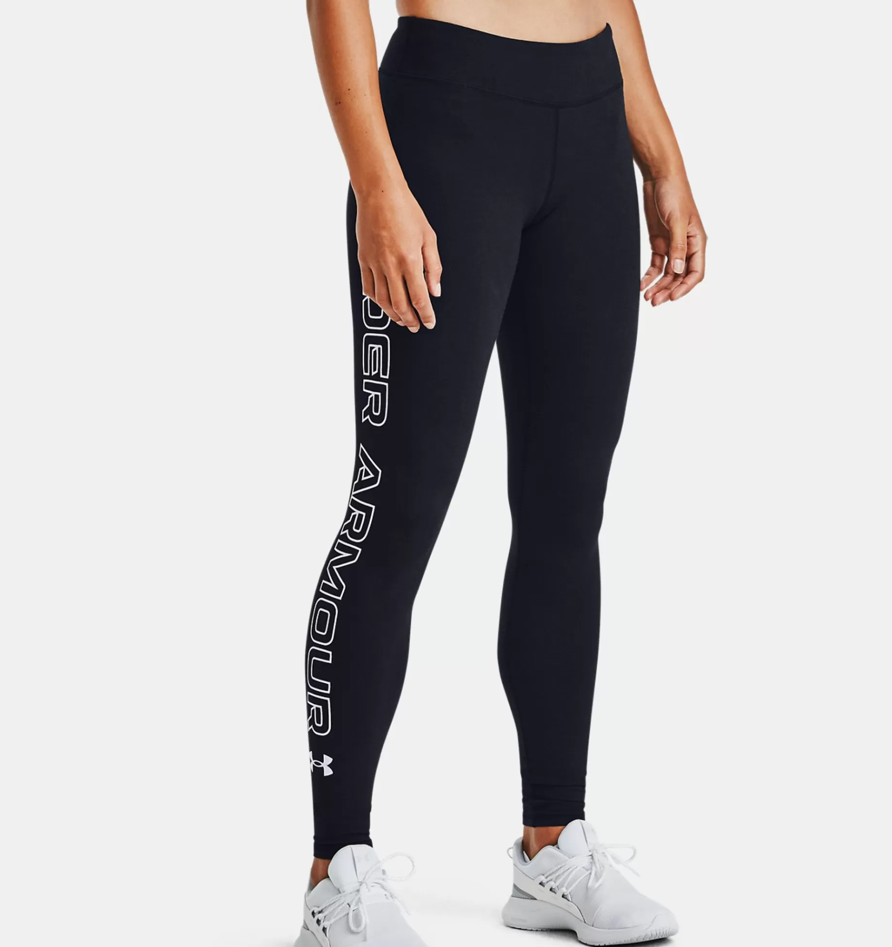 Shop Under Armour Leggings Ua Favorite Wordmark Da Donna Black / White - 001