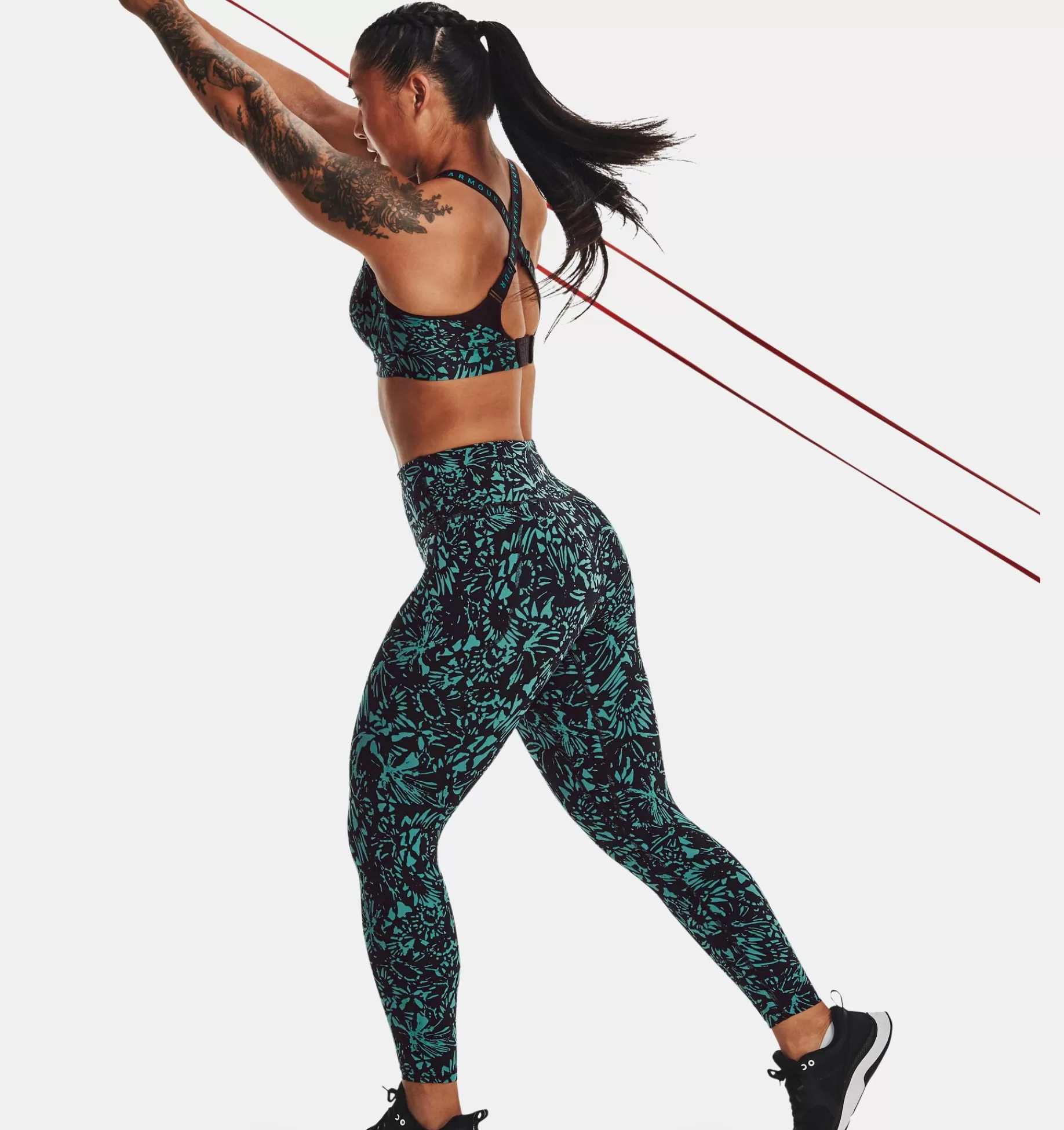 Discount Under Armour Leggings Ua Meridian Ankle Da Donna Black / Coastal Teal - 006