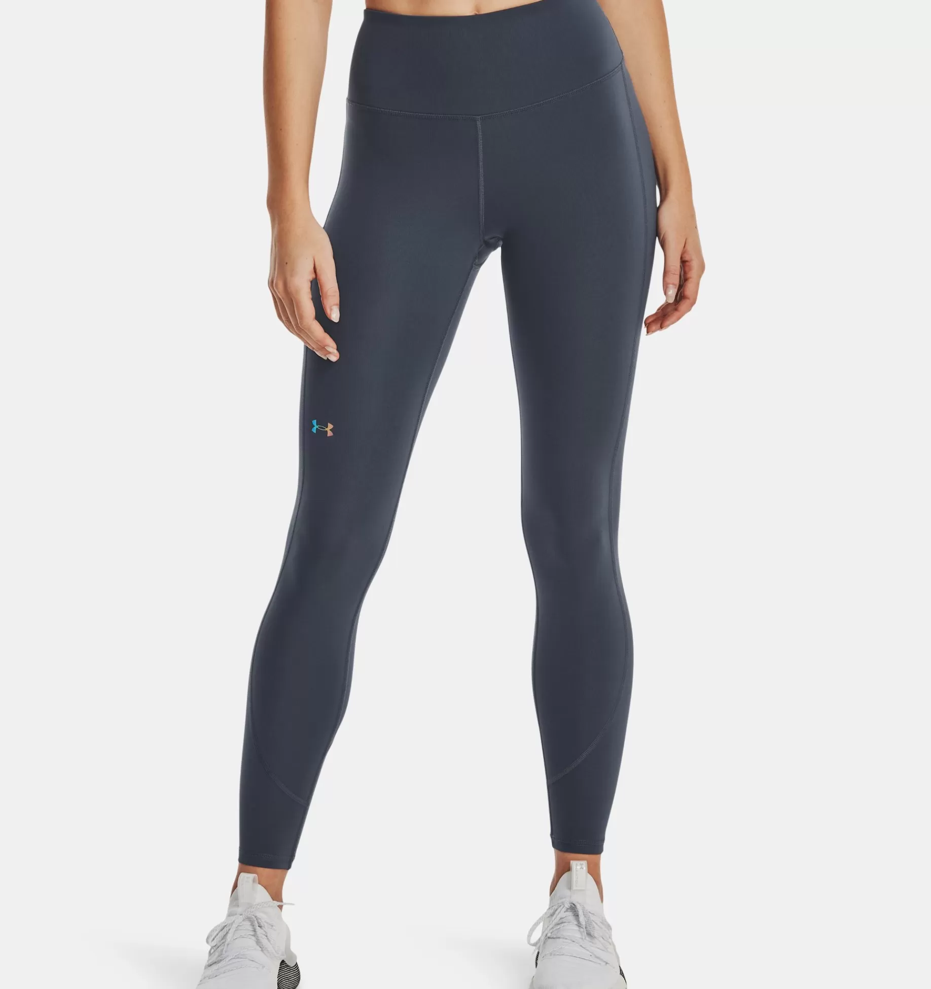 Cheap Under Armour Leggings Ua Rush™ No-Slip Waistband Full-Length Da Donna Downpour Gray / Iridescent - 044