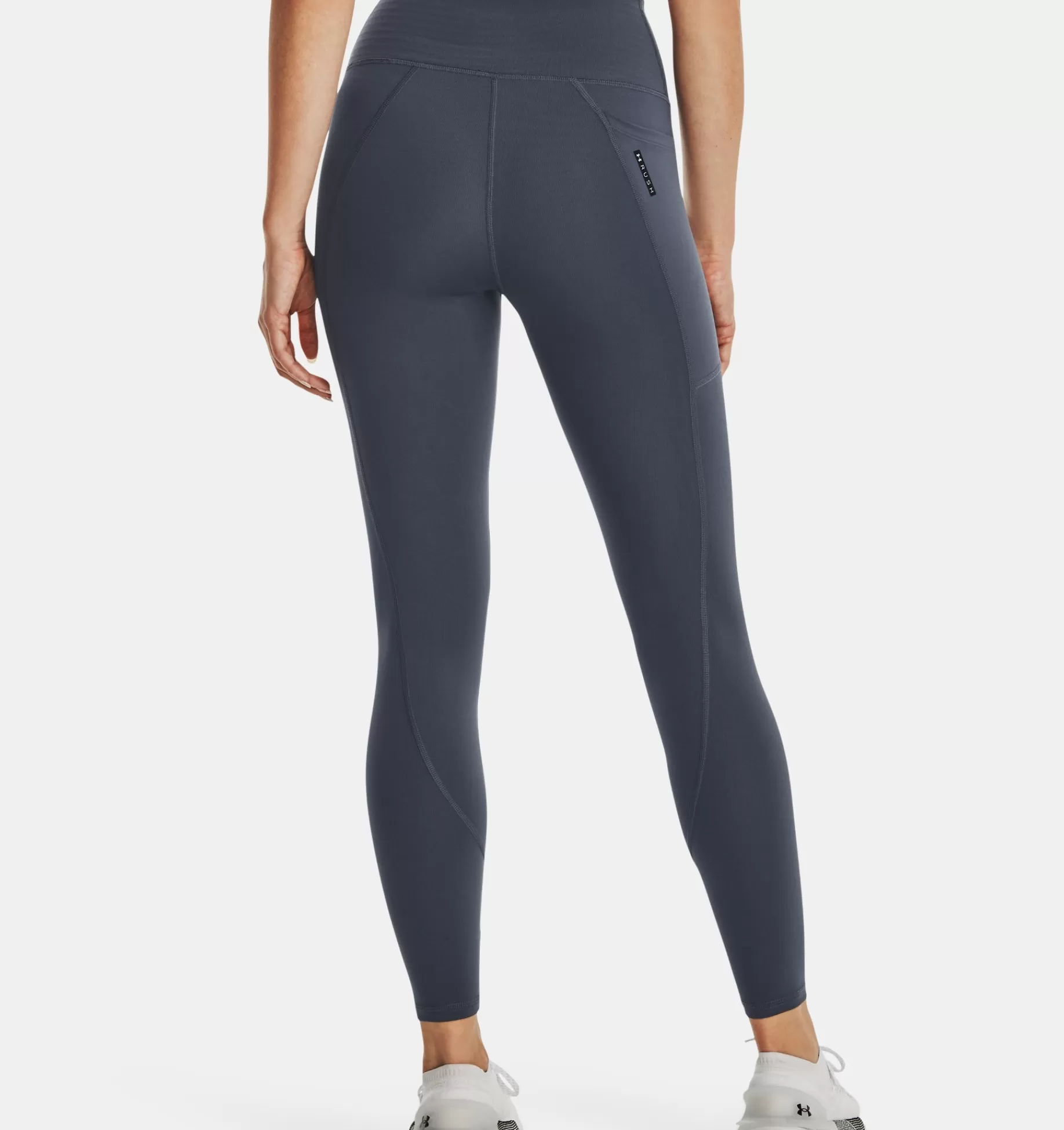 Cheap Under Armour Leggings Ua Rush™ No-Slip Waistband Full-Length Da Donna Downpour Gray / Iridescent - 044