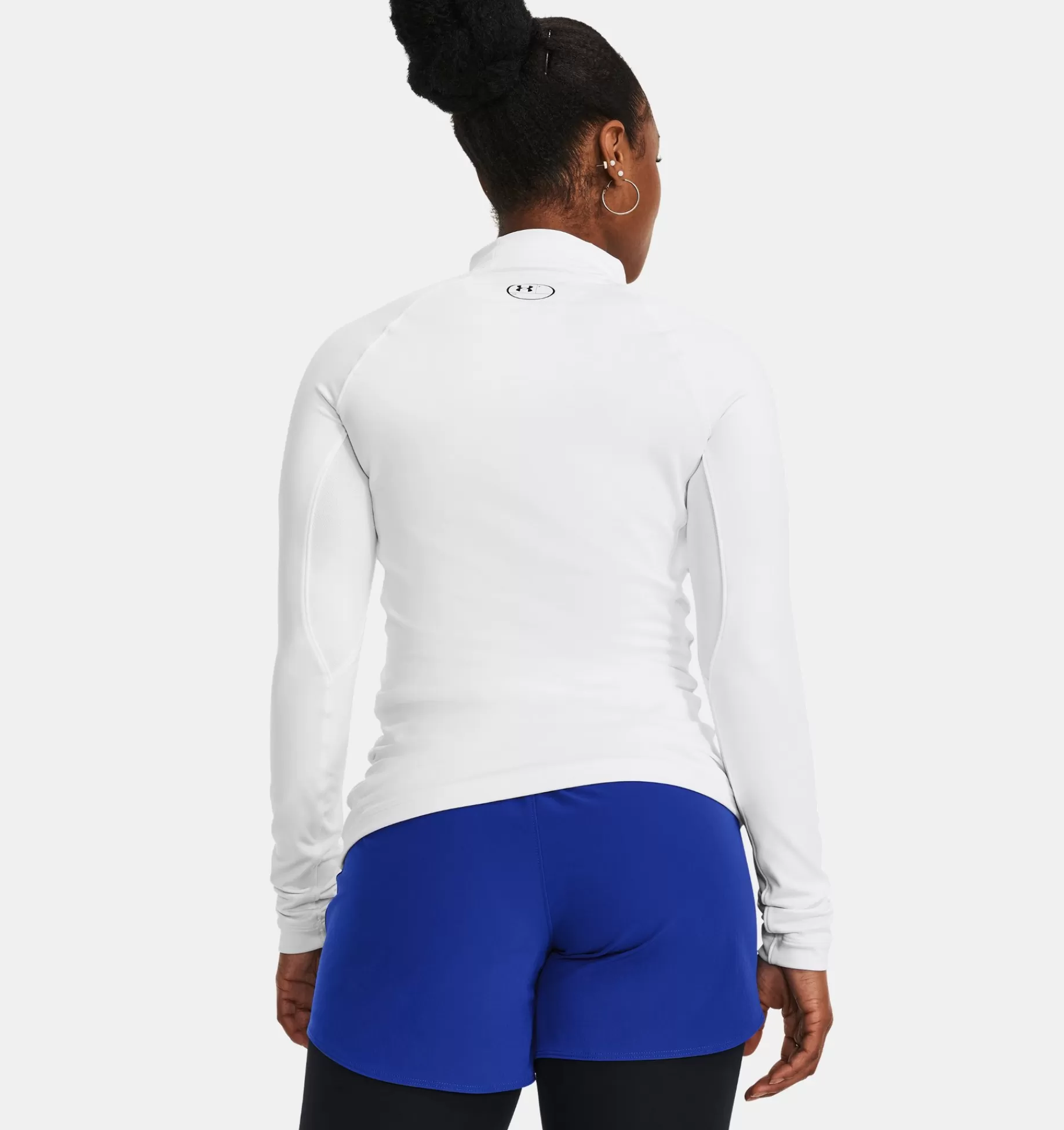 Sale Under Armour Lupetto Coldgear® Authentics Mock Neck Da Donna White / Black - 100